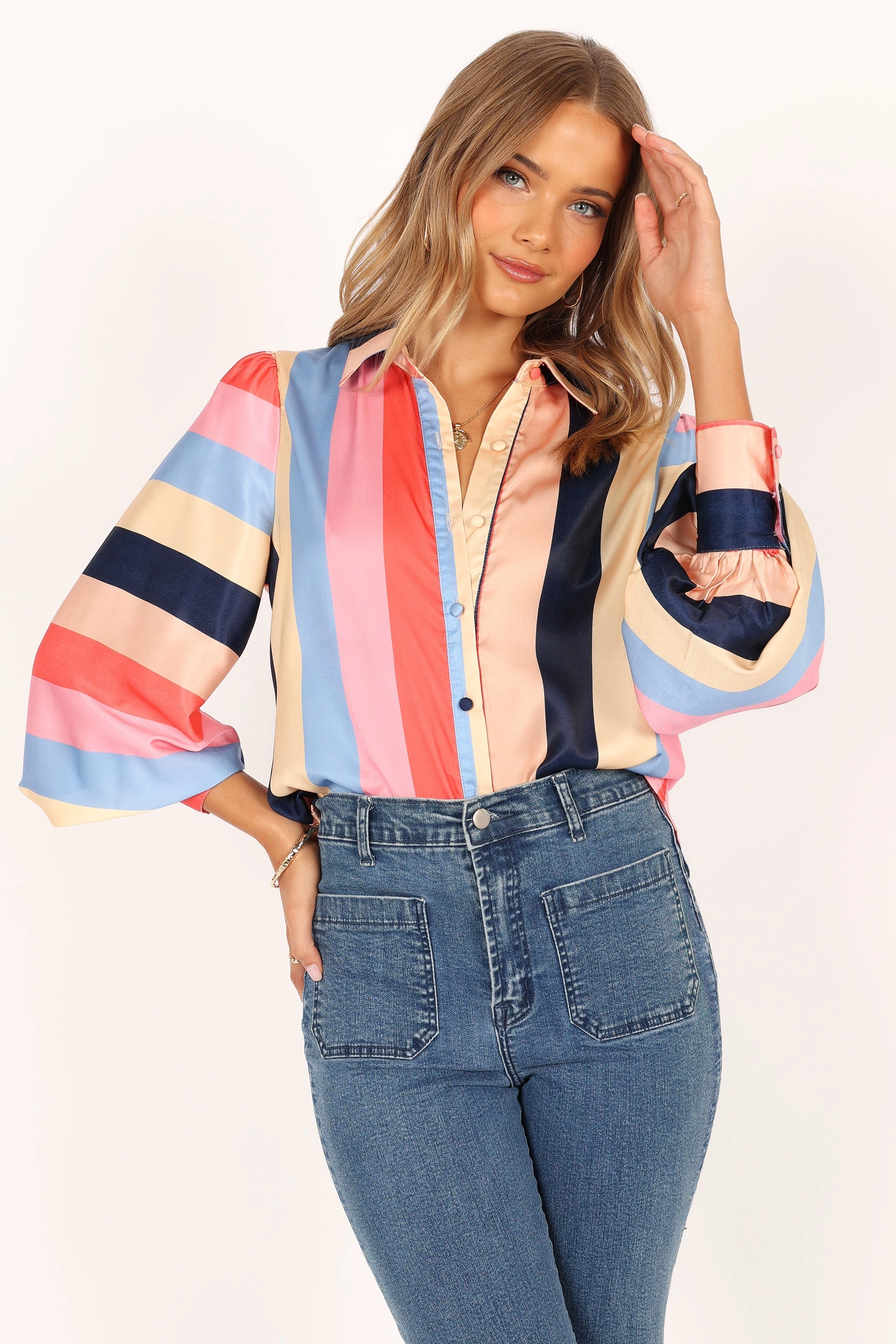 Kimmy Shirt - Multi Stripe