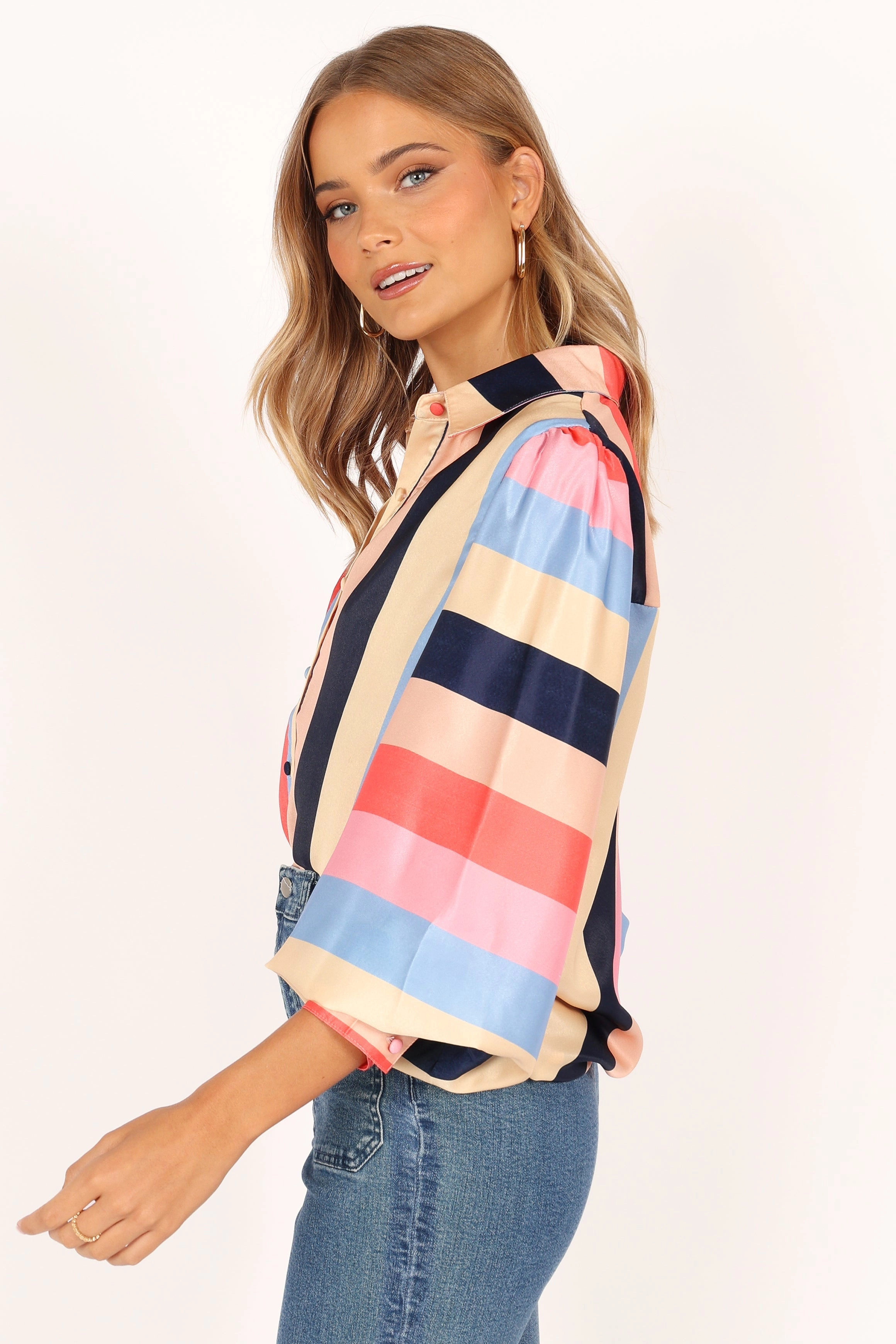 Kimmy Shirt - Multi Stripe