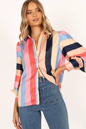 Kimmy Shirt - Multi Stripe