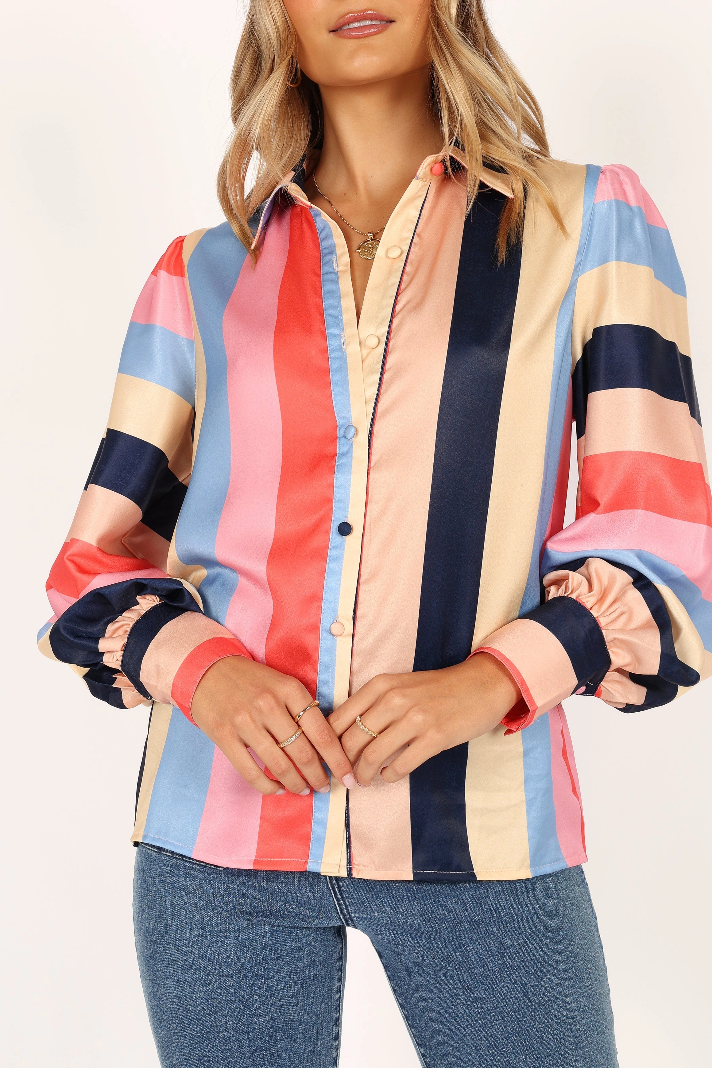 Kimmy Shirt - Multi Stripe