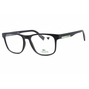 Lacoste Men's Eyeglasses - Full Rim Matte Blue Plastic Rectangular Frame | L2898 401