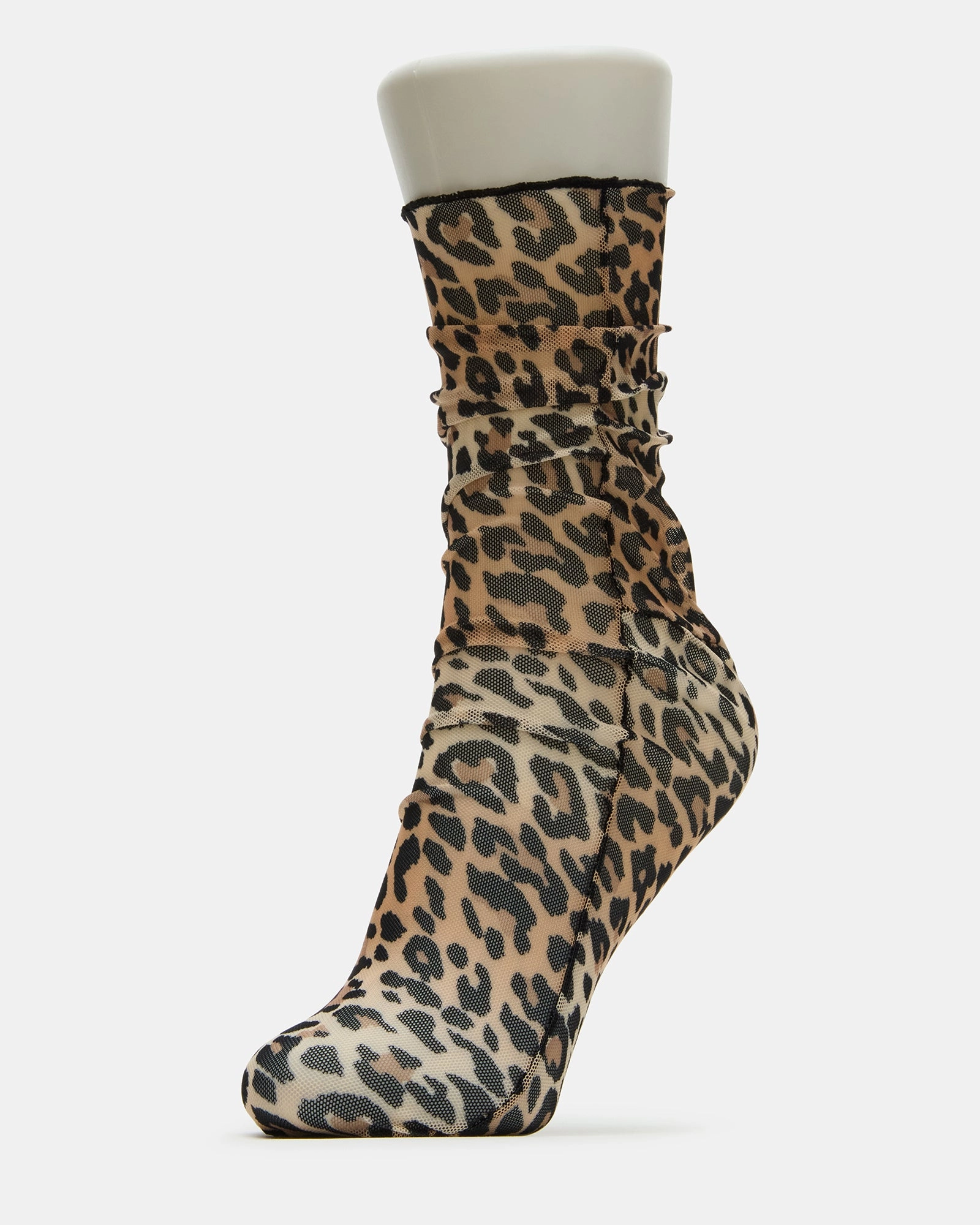 LEOPARD MESH SOCKS NATURAL
