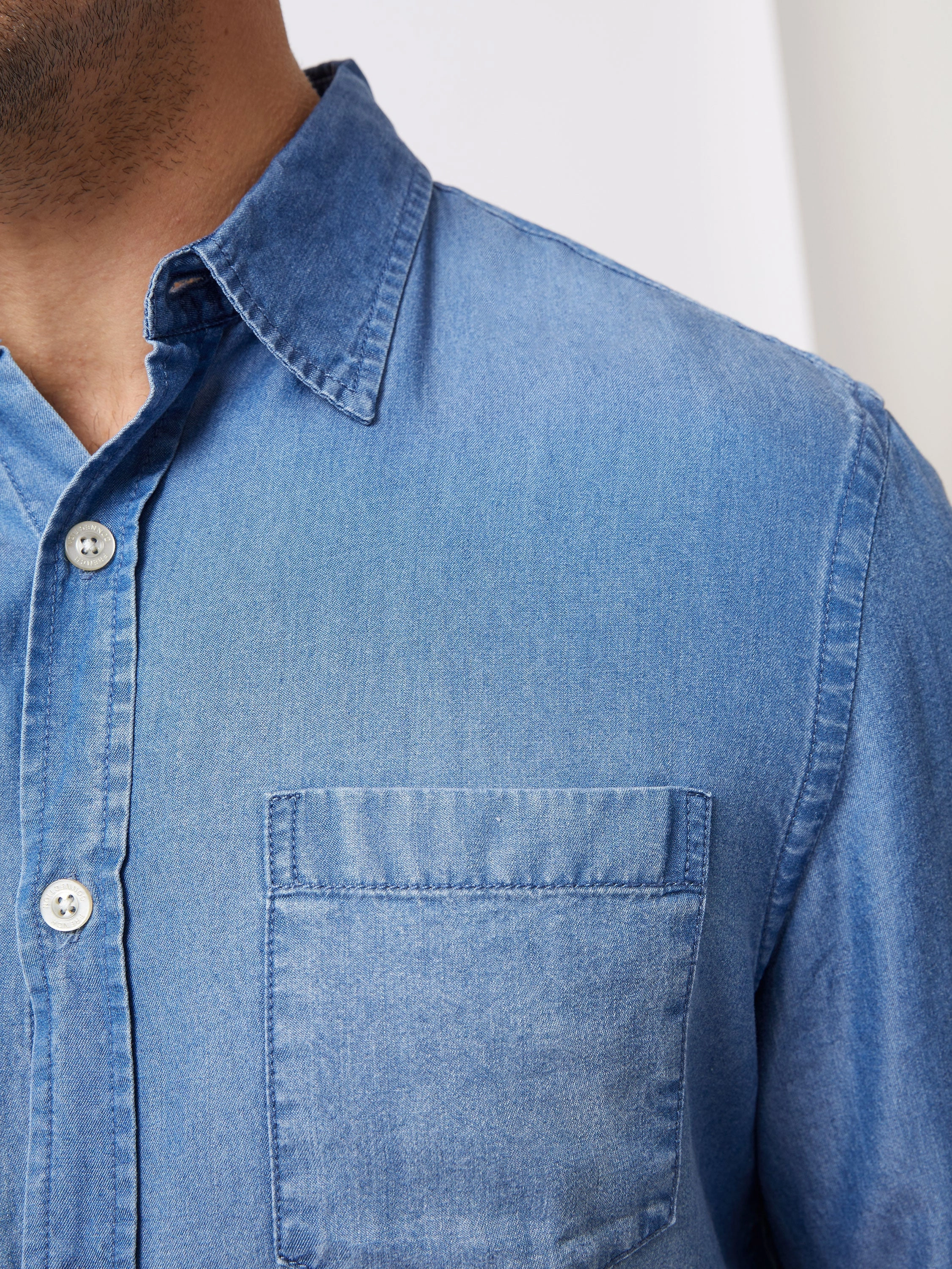 Long Sleeve Denim Lyocell Shirt