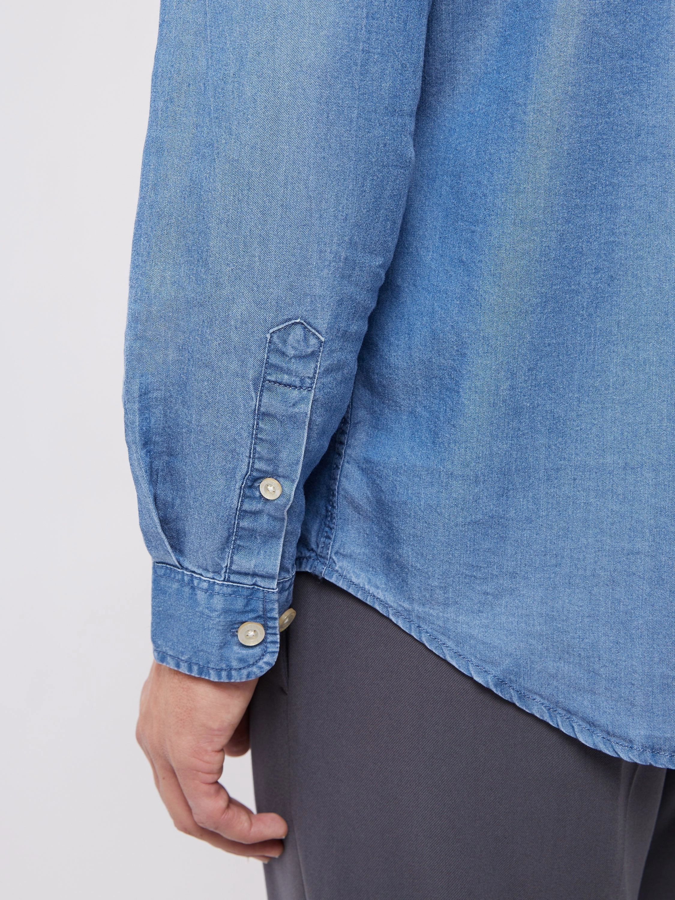 Long Sleeve Denim Lyocell Shirt