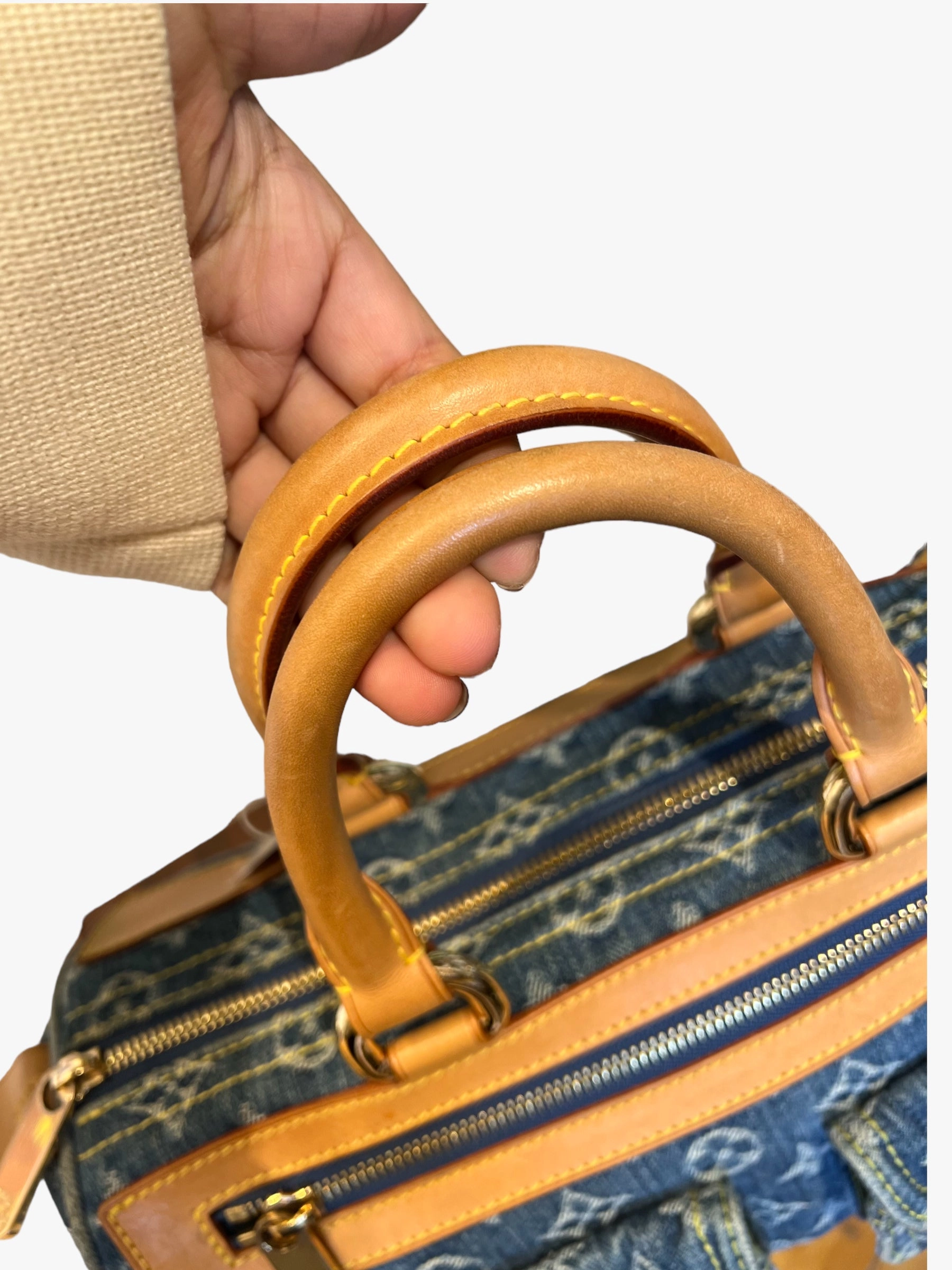 Louis Vuitton Denim Monogram & Leather Neo Speedy