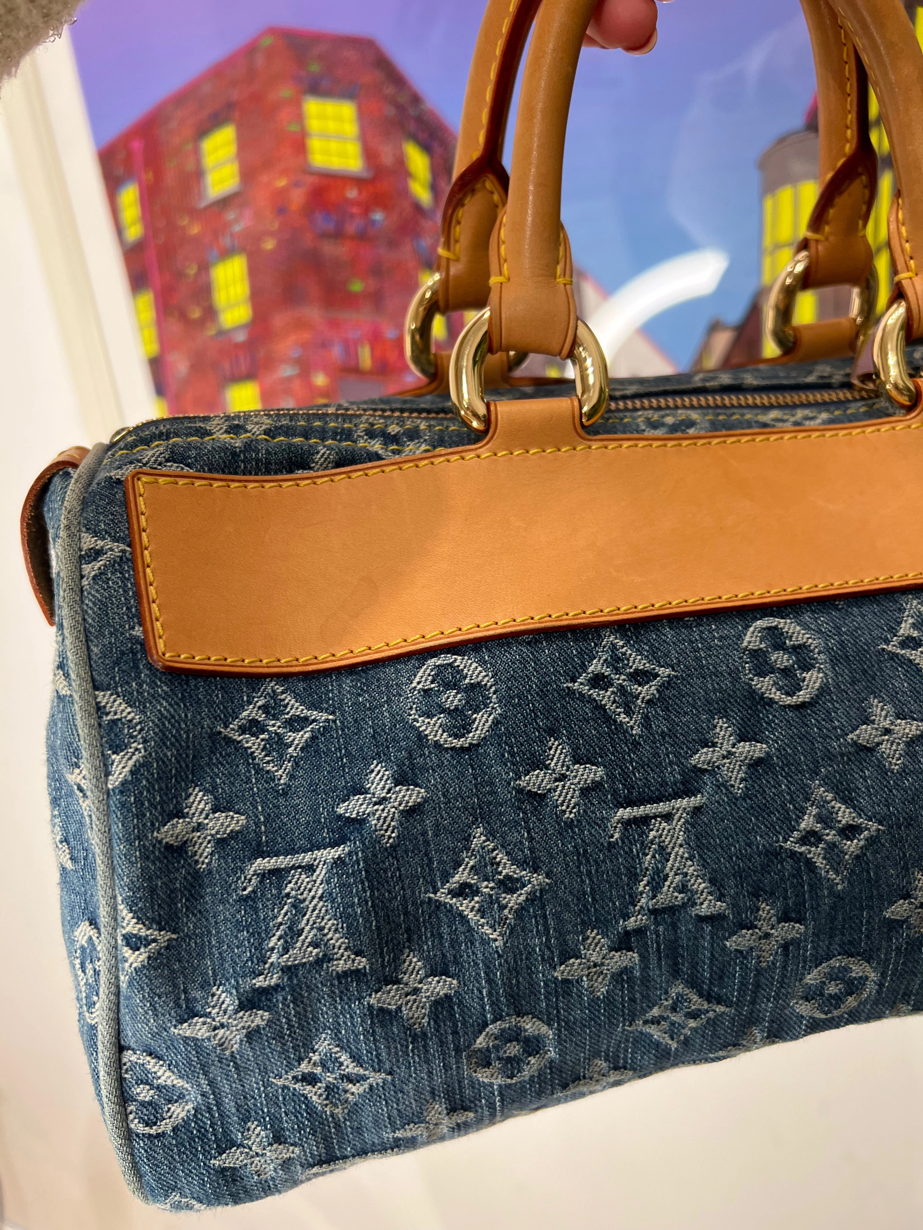 Louis Vuitton Denim Monogram & Leather Neo Speedy