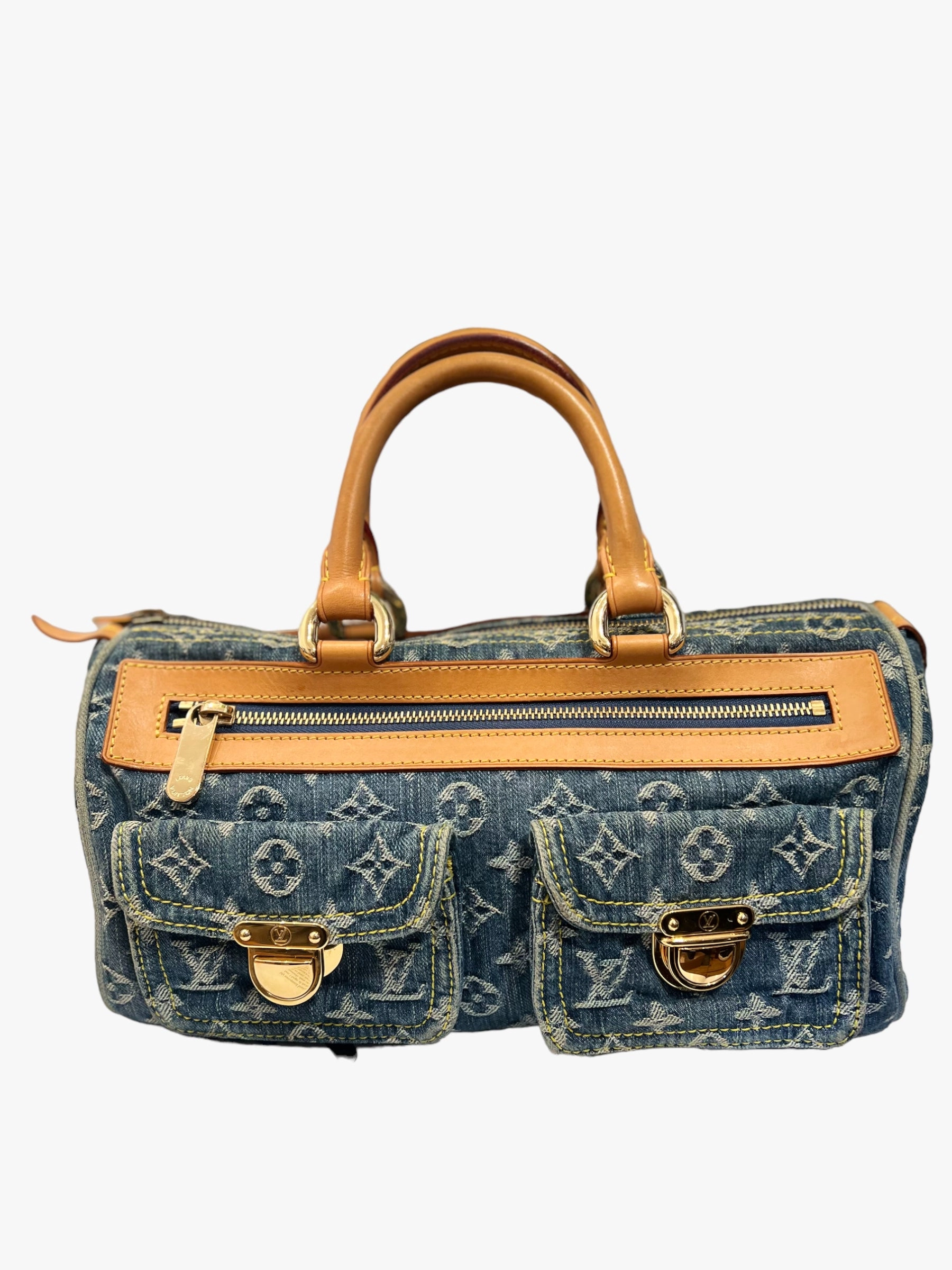 Louis Vuitton Denim Monogram & Leather Neo Speedy