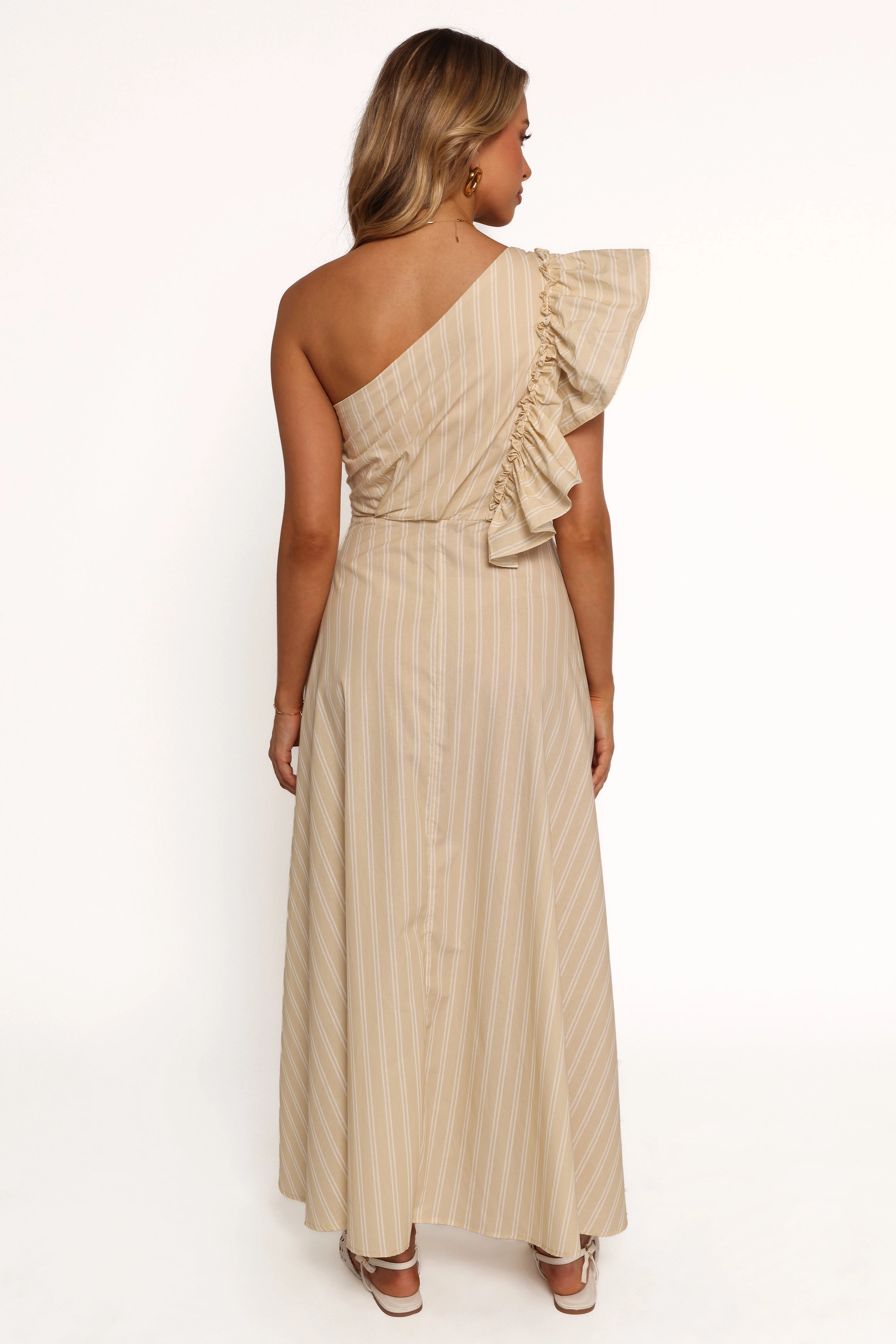 Meggy Maxi Dress - Sand/White