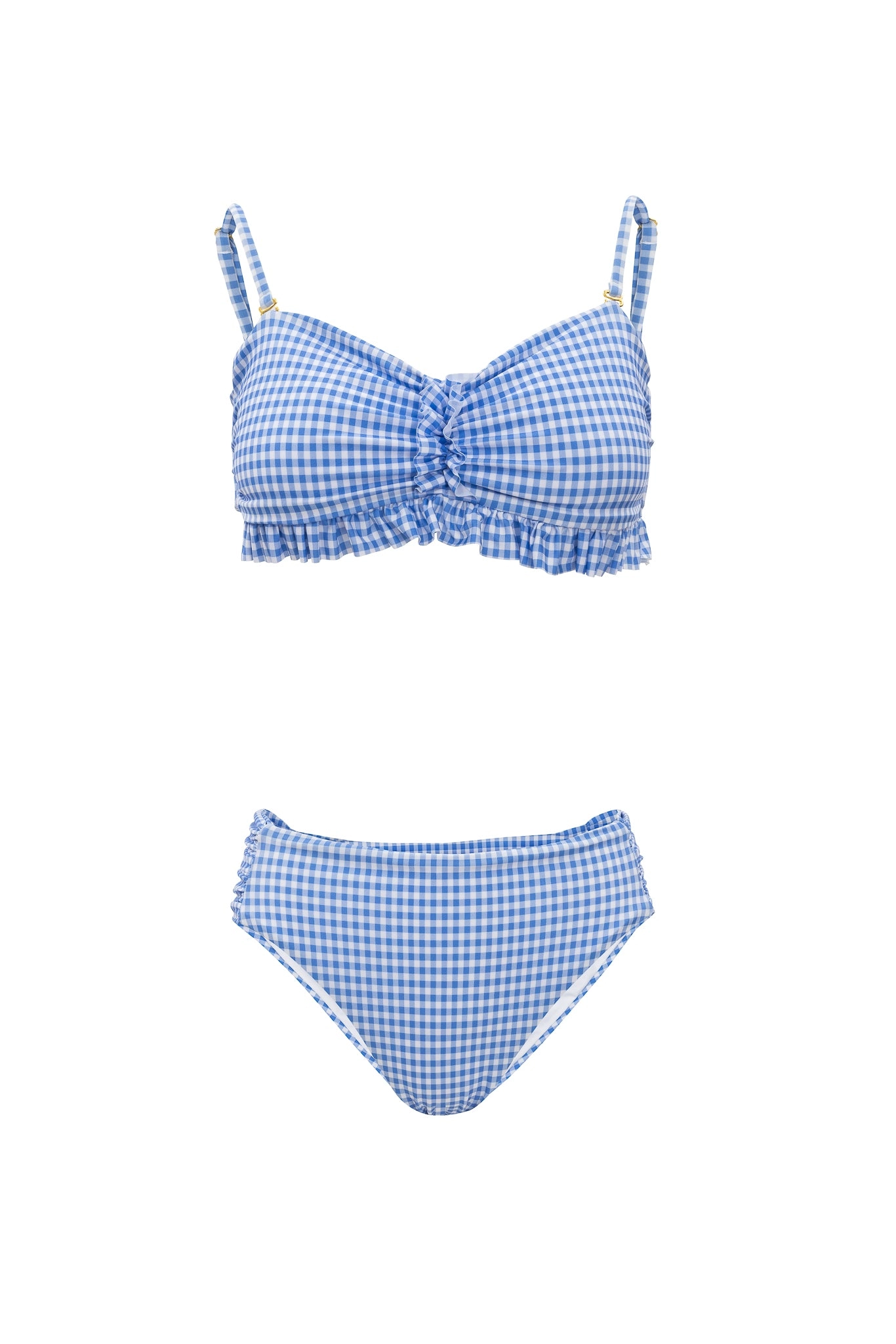 Mid Rise Ruched Bottom in Blakely Gingham