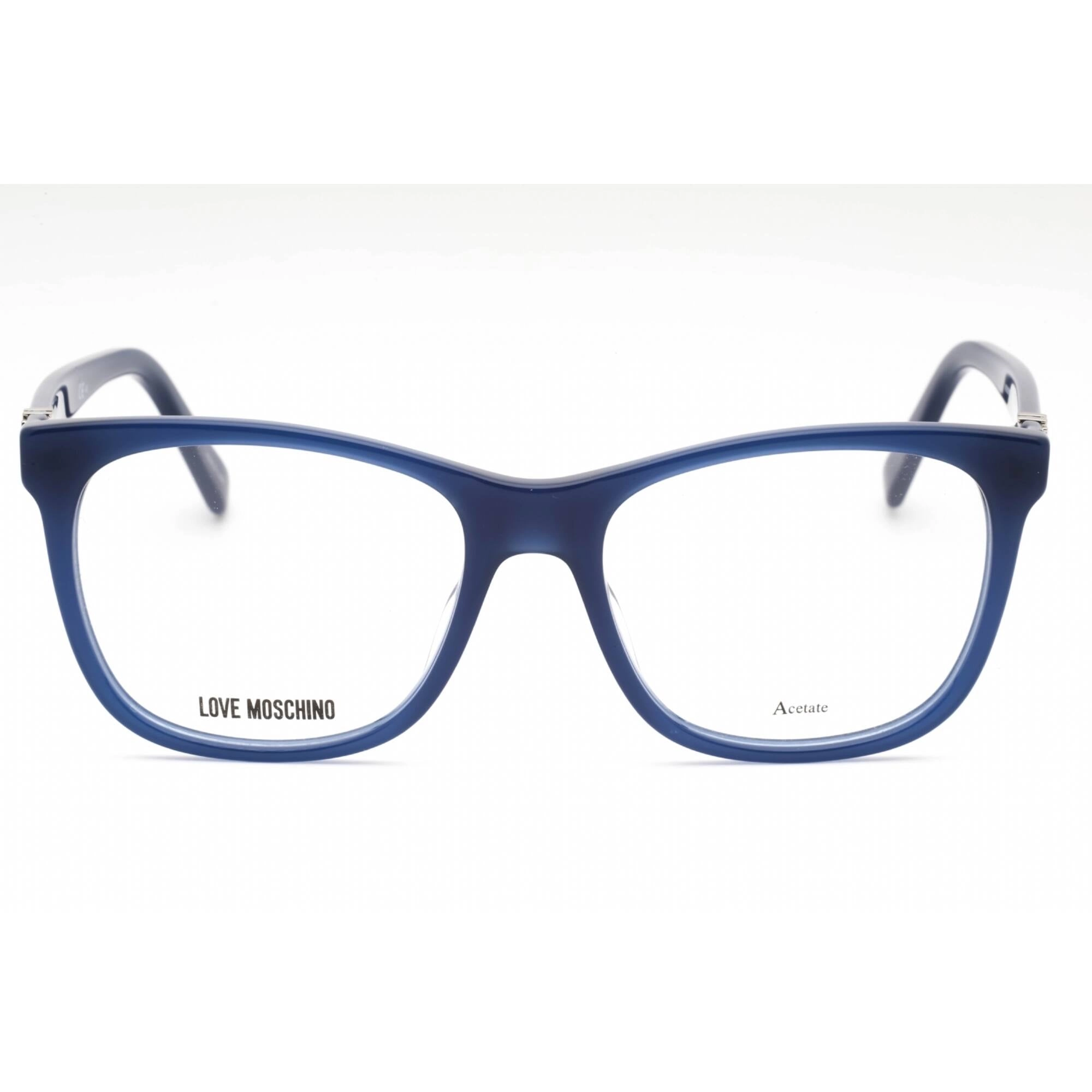 Moschino Love Men's Eyeglasses - Blue Plastic Rectangular Full Rim | MOL520 0PJP 00