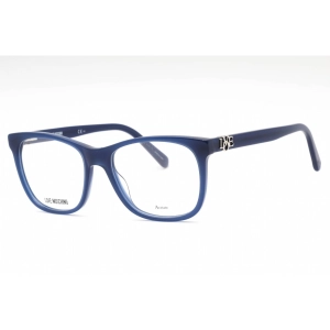 Moschino Love Men's Eyeglasses - Blue Plastic Rectangular Full Rim | MOL520 0PJP 00