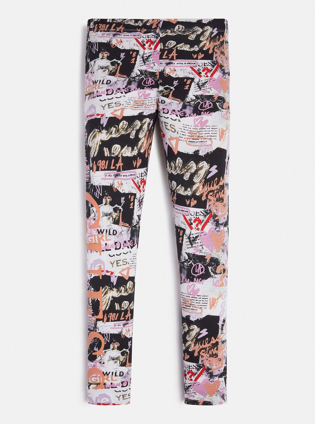 Newspaper Print Logo Leggings (7-16)