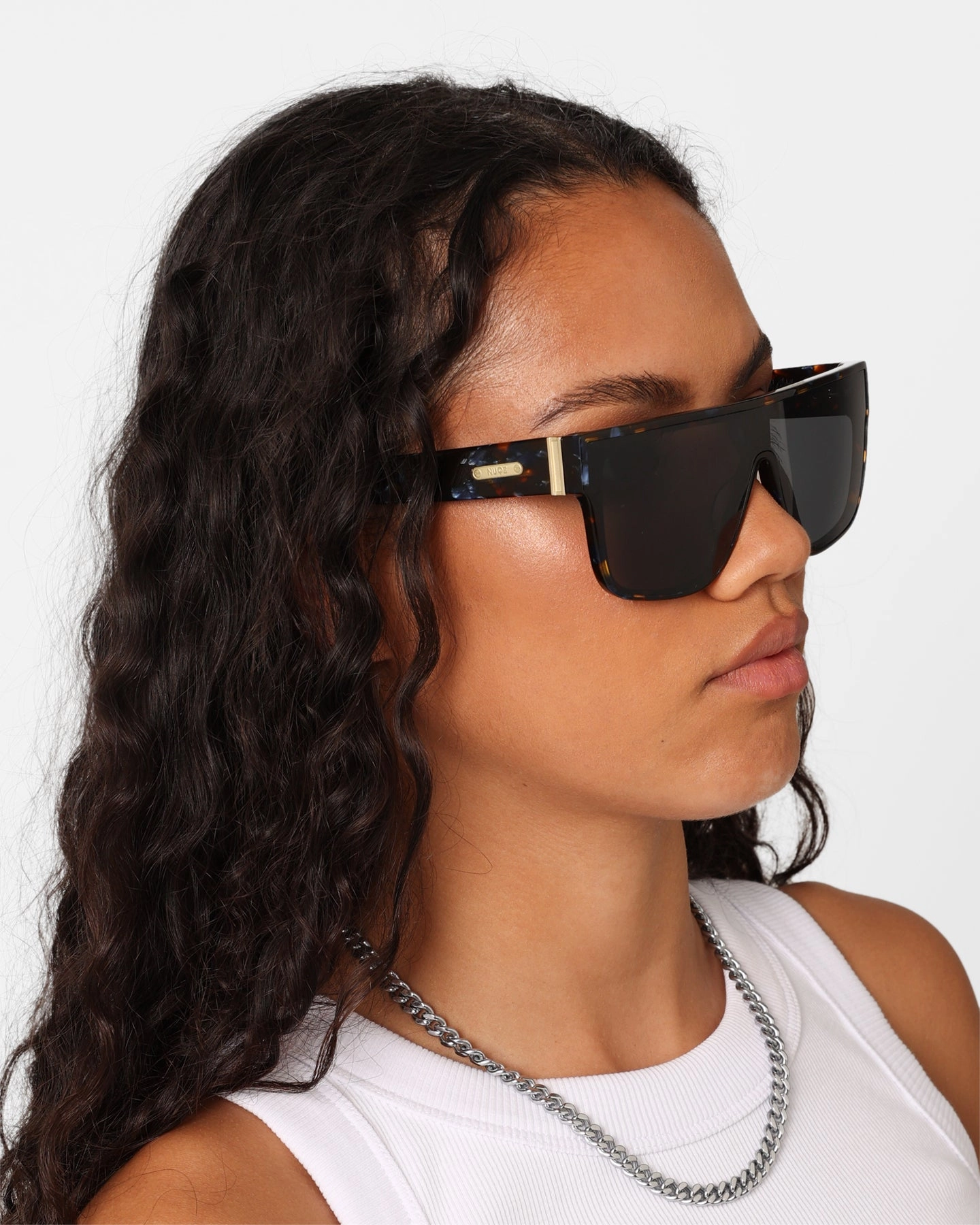 Nuqe Carlo Sunglasses Blue Tort/Gold