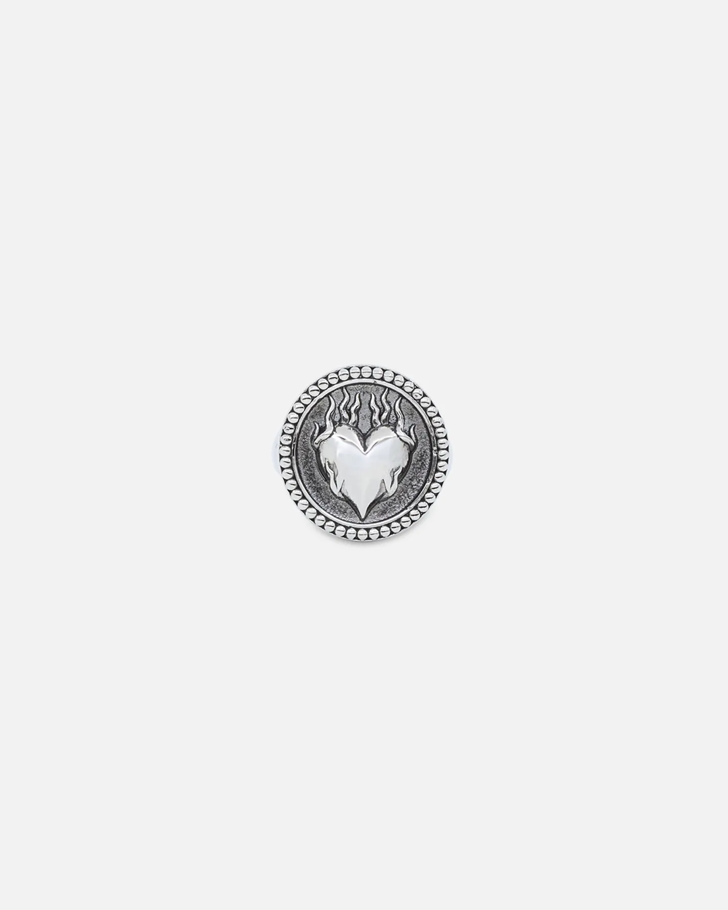 NXS Burning Heart Ring White Gold