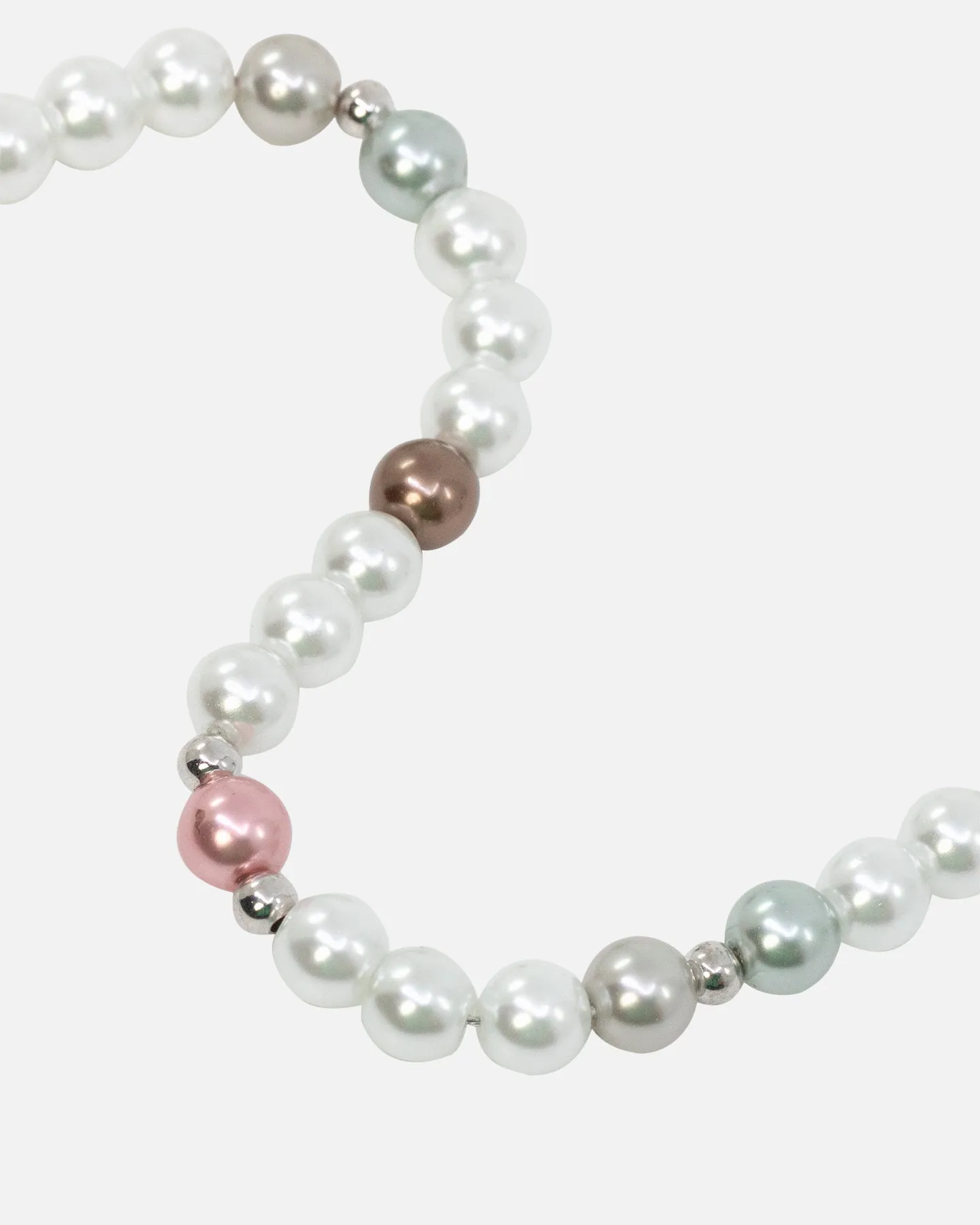 NXS Coloured Cross Pearl Necklace Multi/White