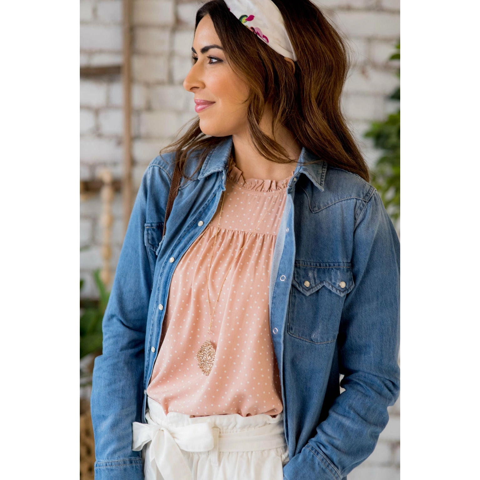 Ombre Denim Button Up