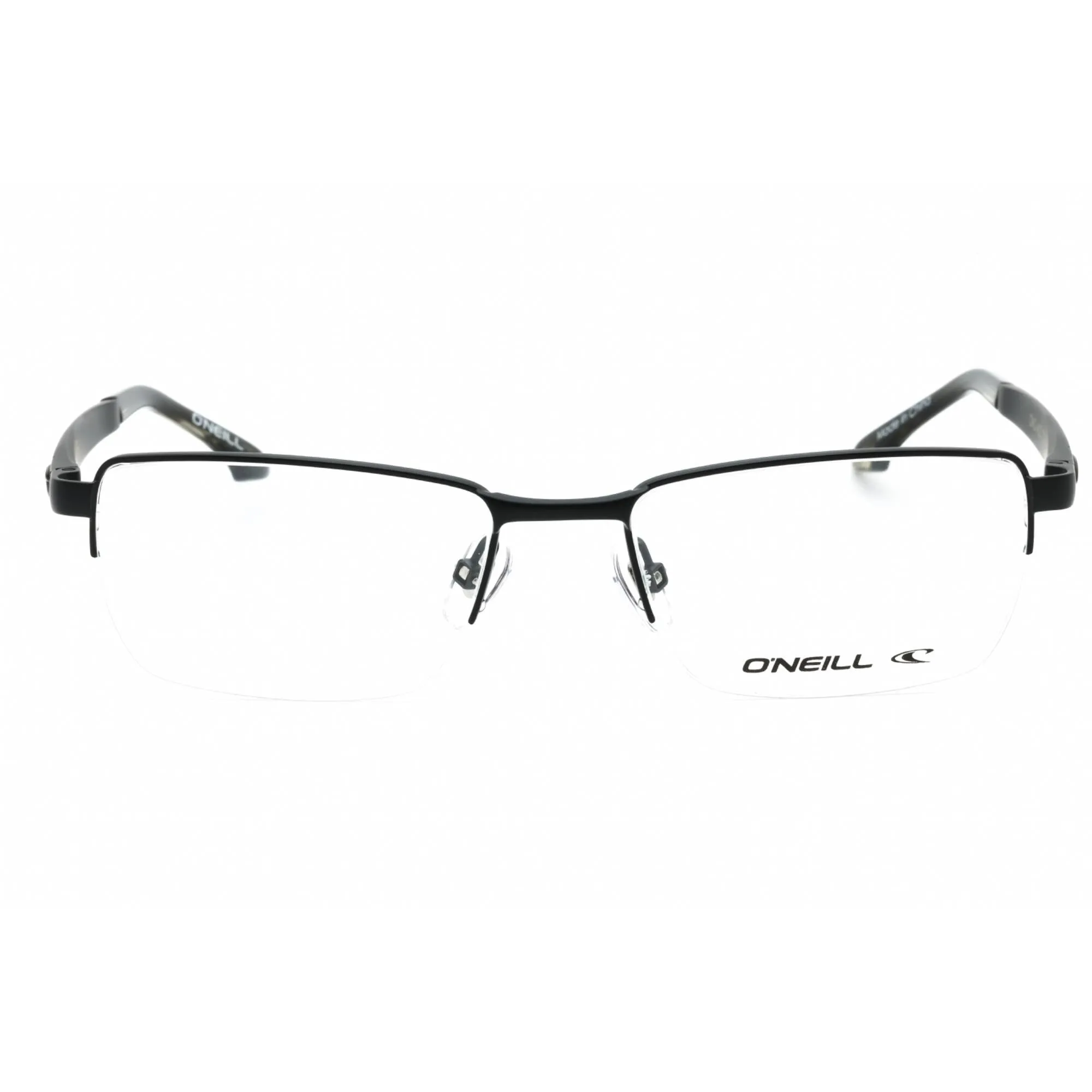 ONeill Men's Eyeglasses - Matte Black Metal Rectangular Half Rim Frame | ONO-ALTO 004