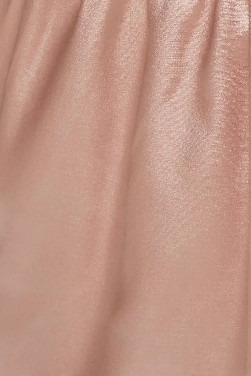 Pink Bralette Pyjamas Set Satin
