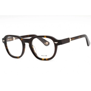Police Men's Eyeglasses - Dark Tortoise Plastic Round Full Rim Frame | VPLG81 722Y