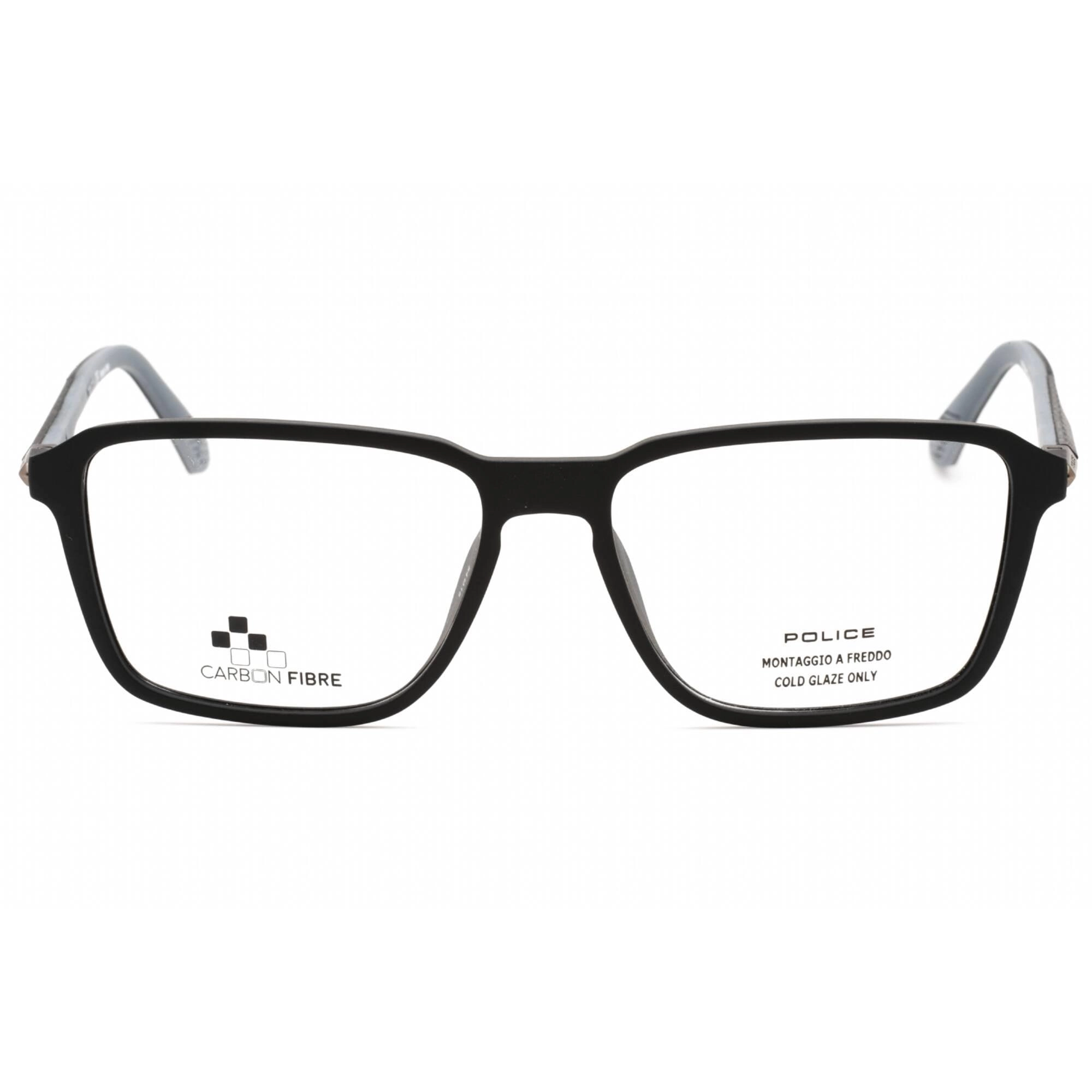Police Men's Eyeglasses - Semi Matte Black Injected Propionate Square | VPLF05M 0U28
