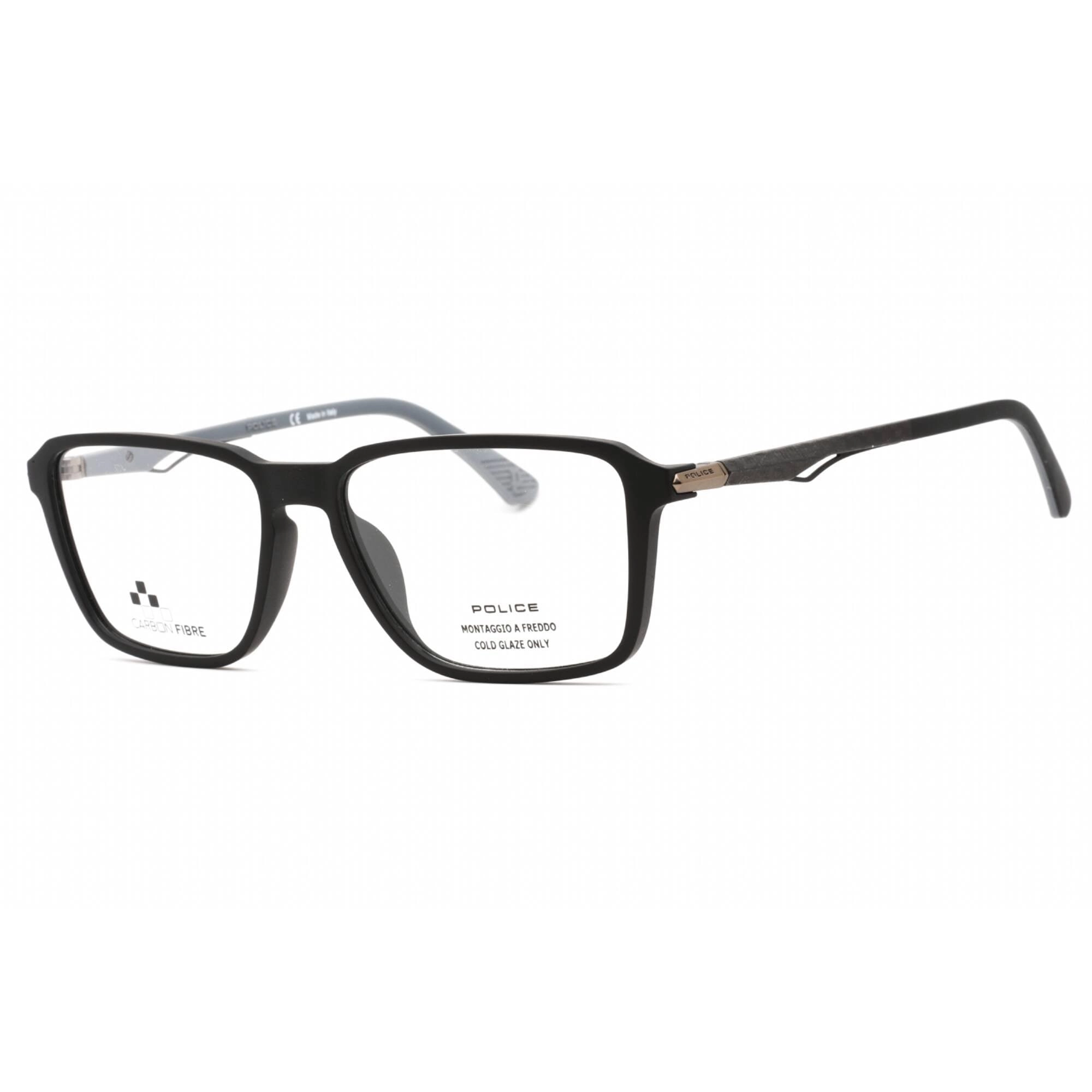 Police Men's Eyeglasses - Semi Matte Black Injected Propionate Square | VPLF05M 0U28