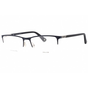 Police Men's Eyeglasses - Shiny Gunmetal Metal Rectangular Full Rim | VPL884 0502