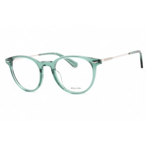 Police Men's Eyeglasses - Shiny Transparent Green Acetate/Metal Frame | VPLD93M 02GN