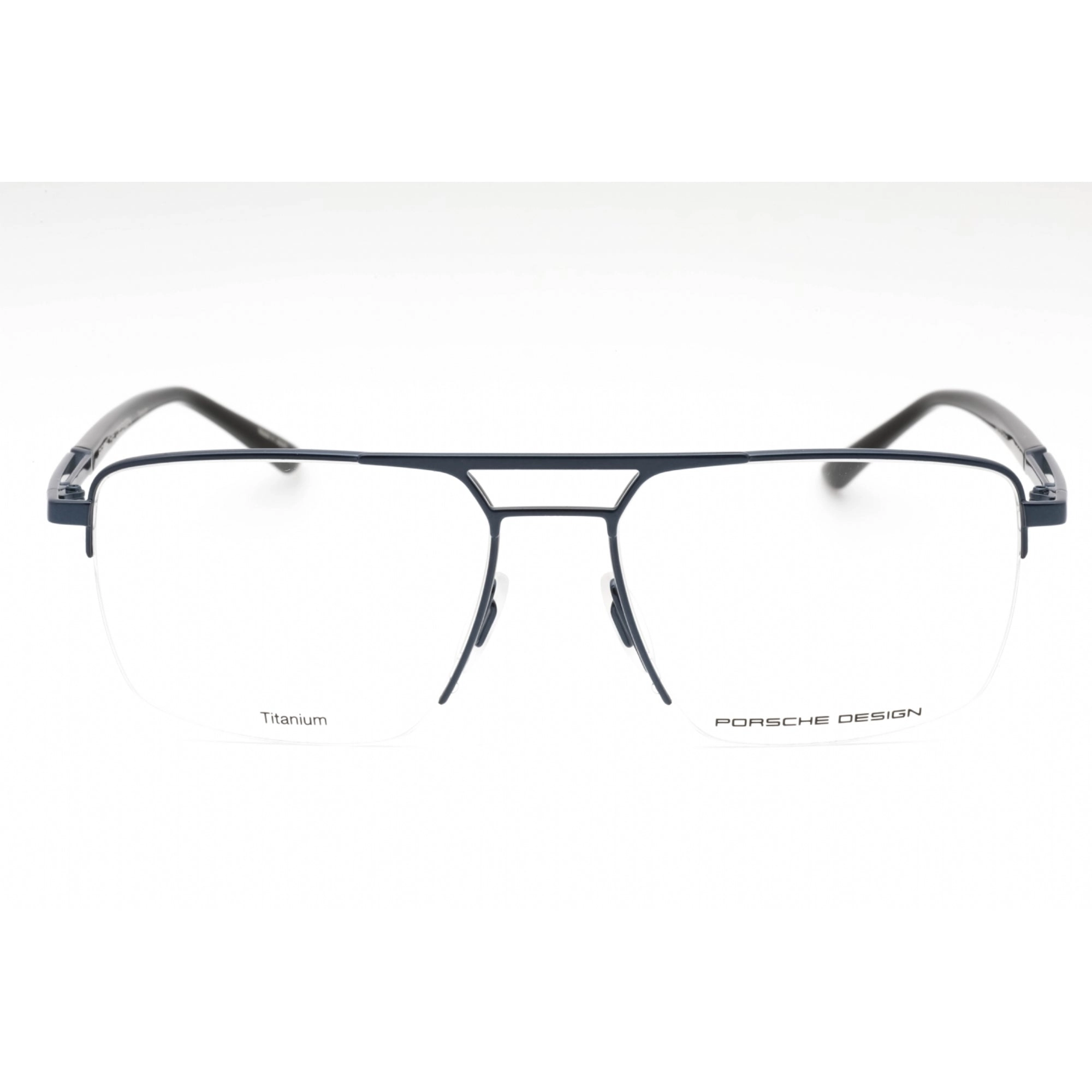 Porsche Men's Eyeglasses - Blue Metal Rectangular Frame Clear Demo Lens | P8398 D