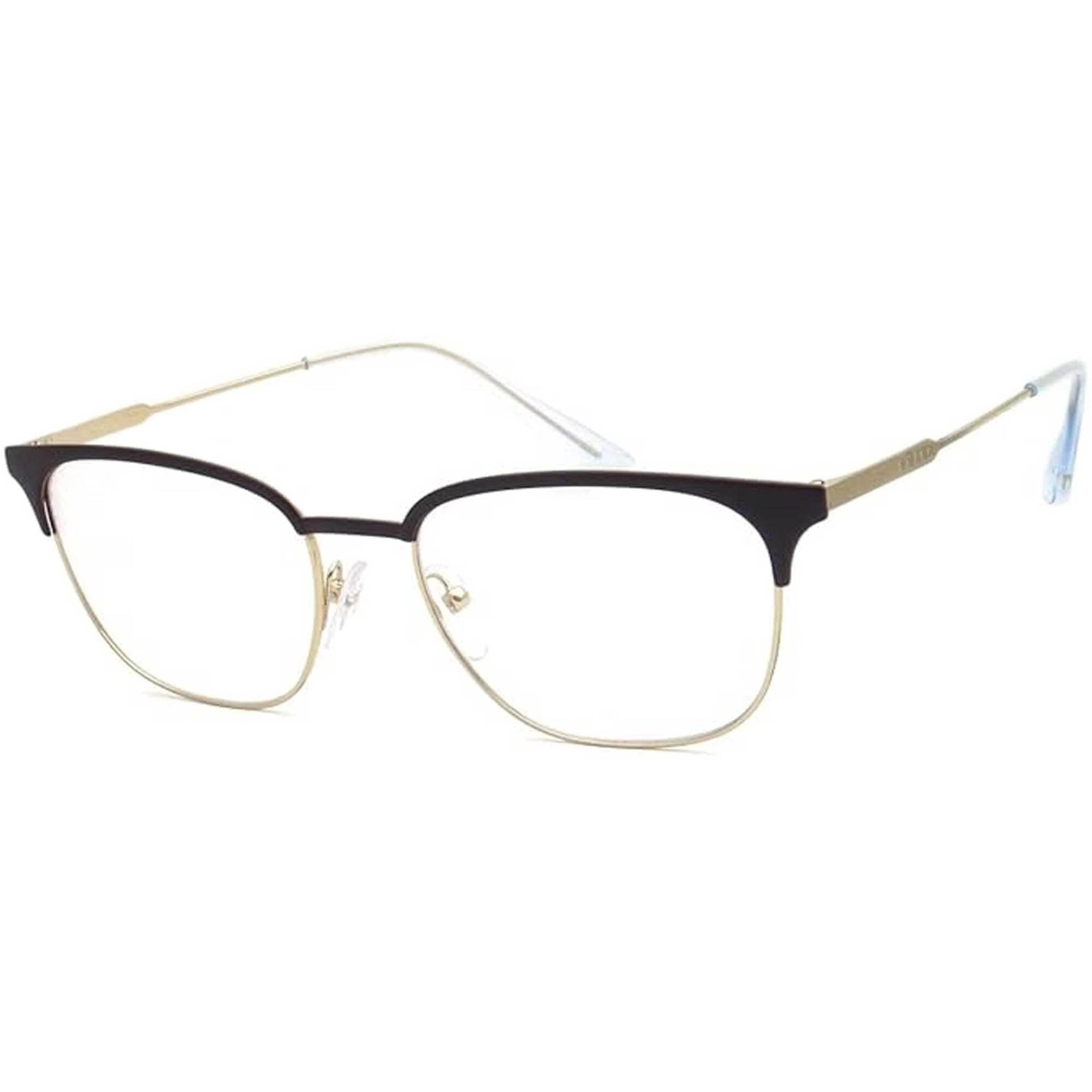 Prada Men's Eyeglasses - Matt Brown Pale Gold Metal Frame | PRADA 0PR59UV 0Y11O153
