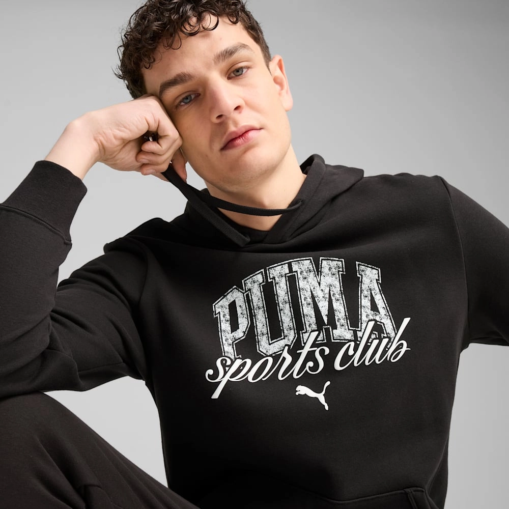 PUMA MEN'S CLASS FRENCH TERRY BLACK HOODIE