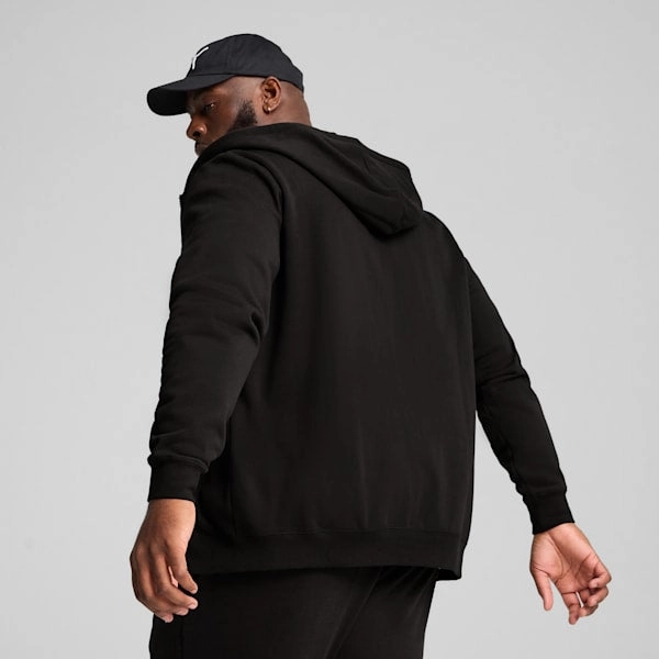 PUMA MEN'S ESSENTIALS FLEECE BLACK FULL ZIP JACKET