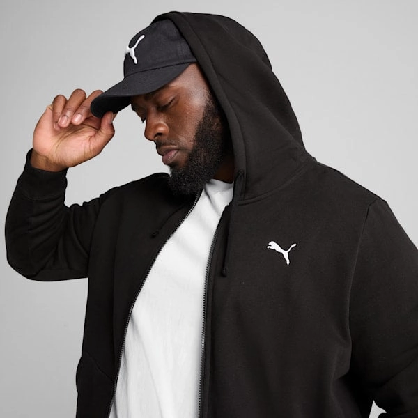 PUMA MEN'S ESSENTIALS FLEECE BLACK FULL ZIP JACKET