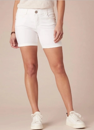 "ab"solution 5" Denim Shorts In White