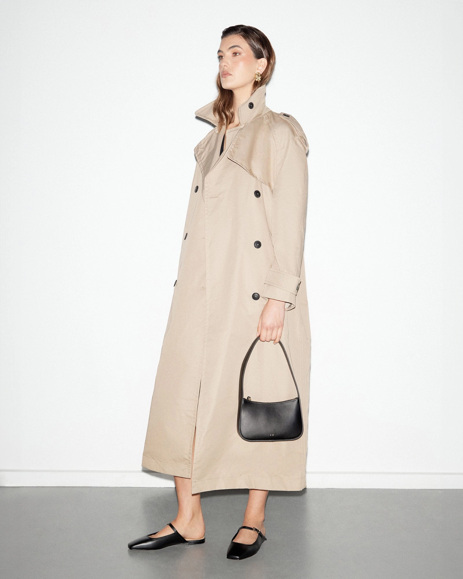 SAMMY DRESS FLATS BLACK LEATHER