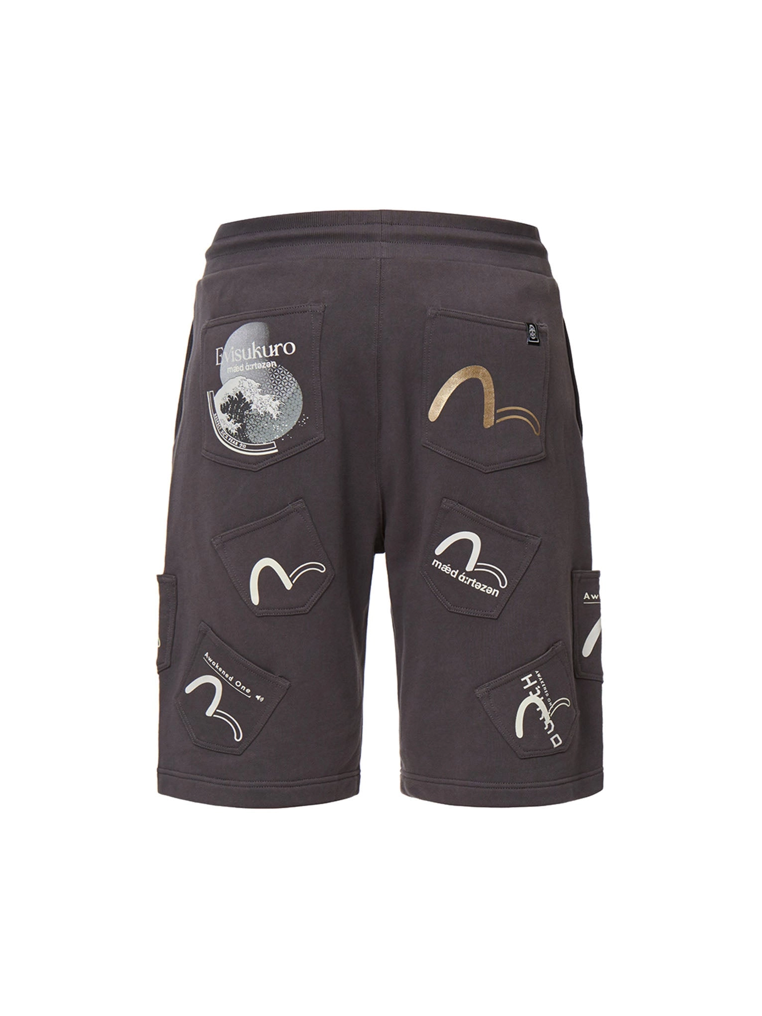 Seagull Print Pocket Sweat Shorts