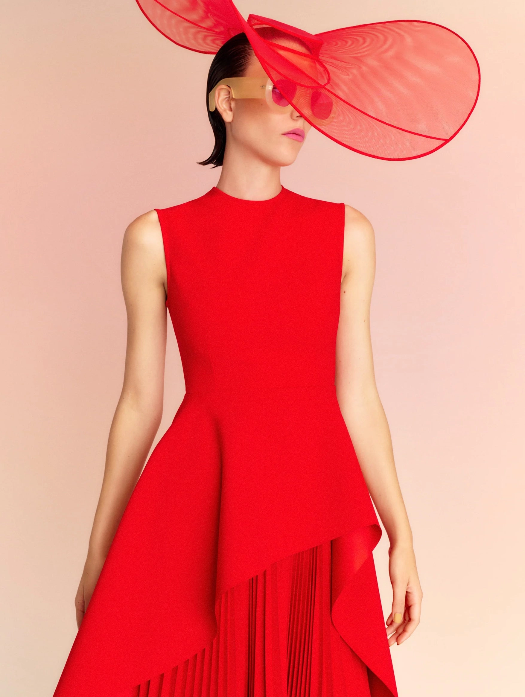 Severny Midi Dress in Red
