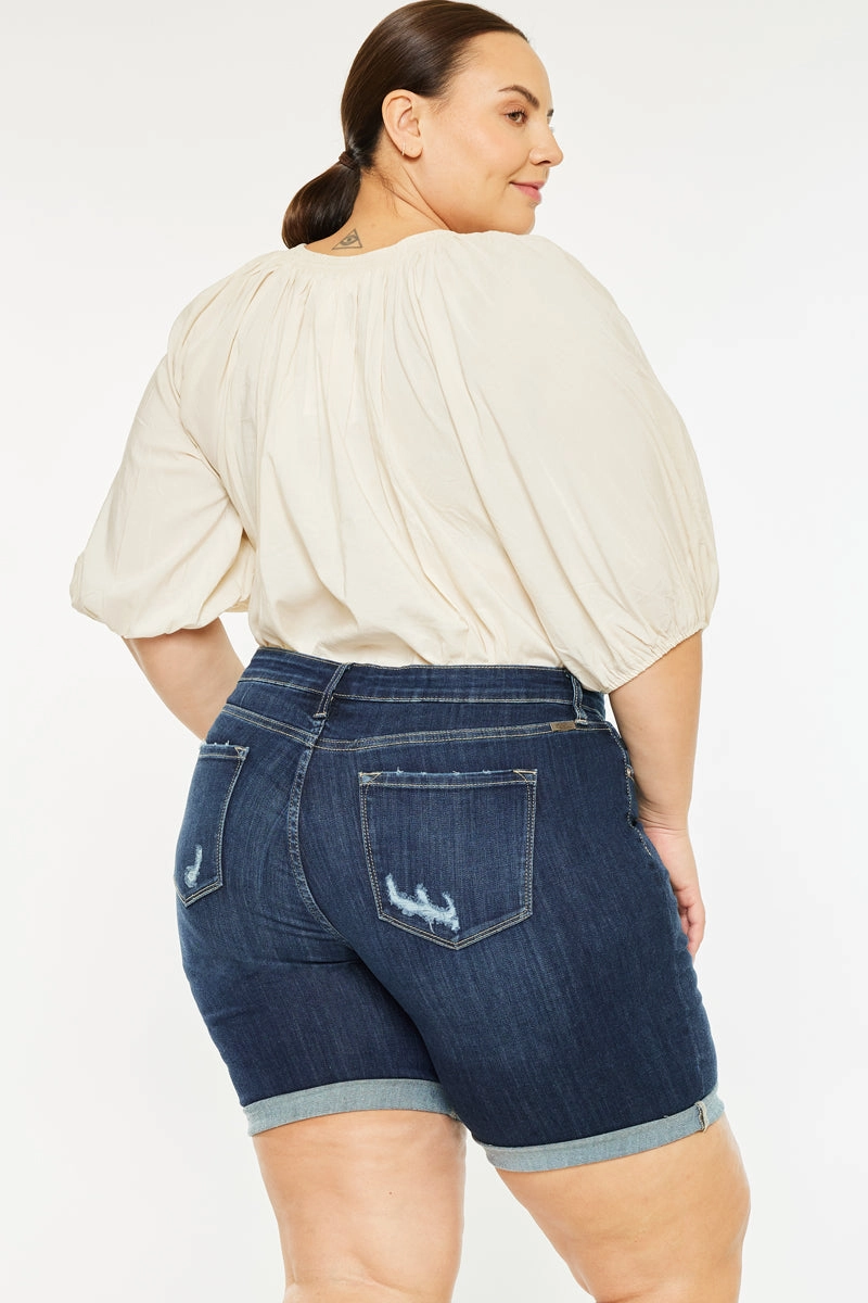 Shelby Mid Rise Bermuda Shorts (Plus Size)