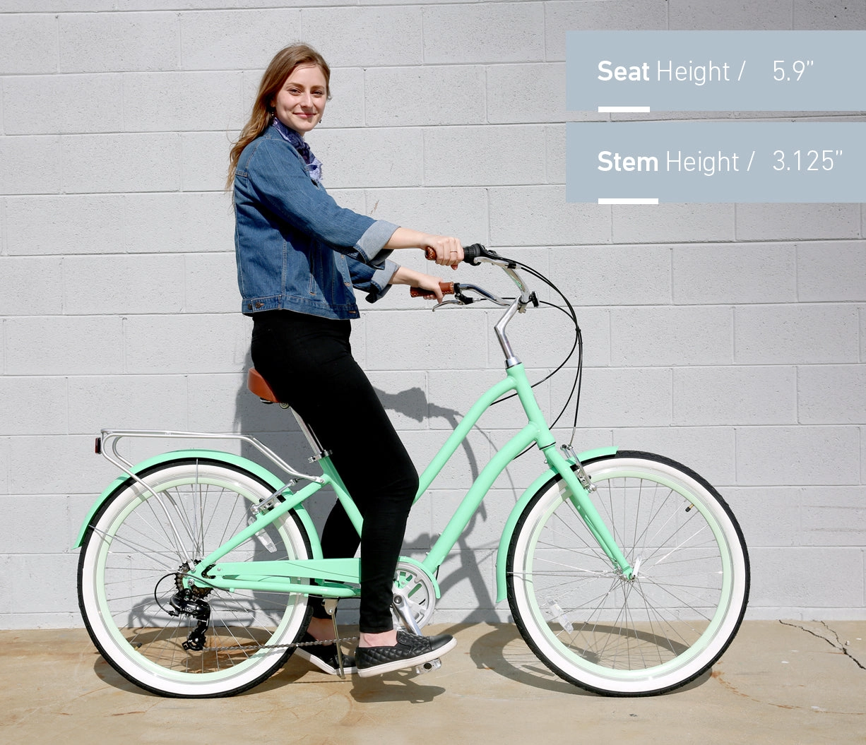 sixthreezero EVRYjourney Women's Casual Edition 26" 7-Speed Step-Through Touring Hybrid Bicycle
