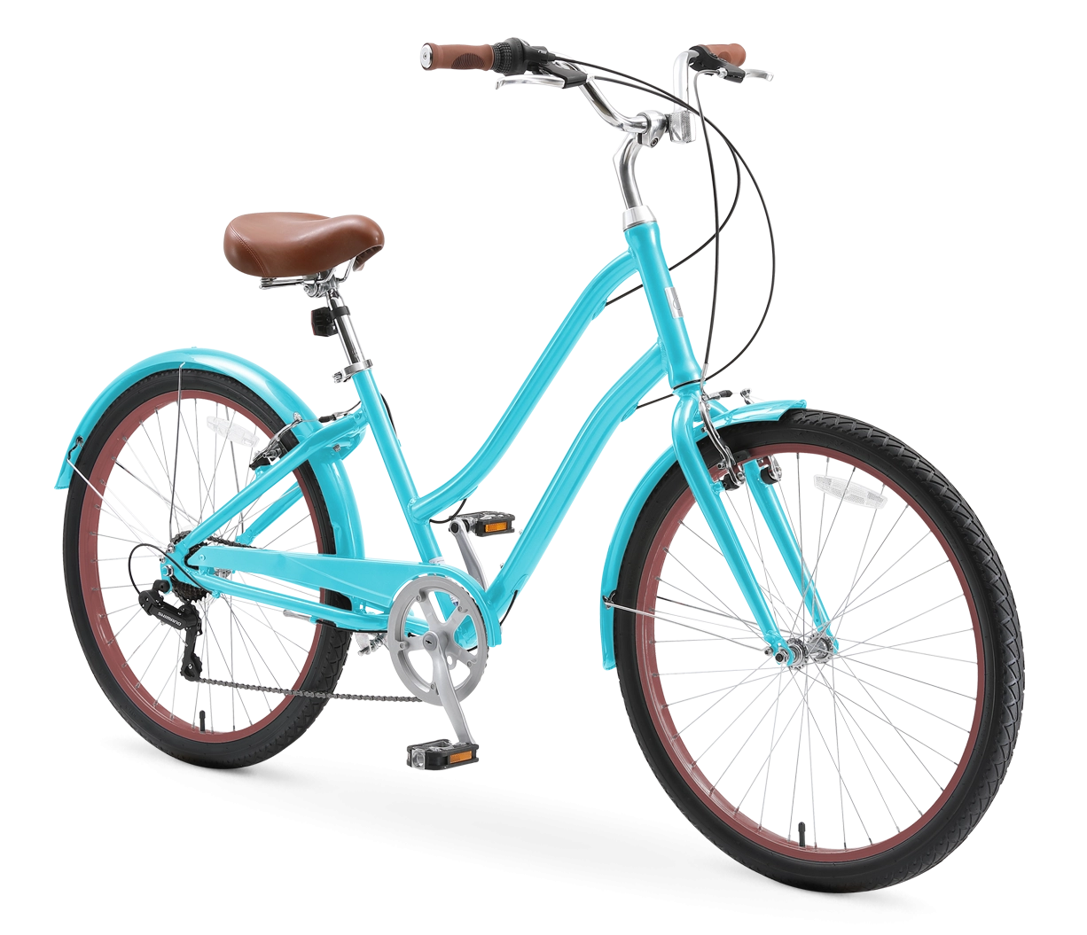 sixthreezero EVRYjourney Women's Casual Edition 26" 7-Speed Step-Through Touring Hybrid Bicycle