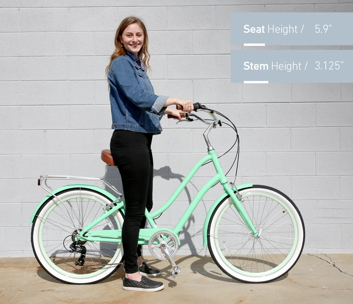 sixthreezero EVRYjourney Women's Casual Edition 26" 7-Speed Step-Through Touring Hybrid Bicycle