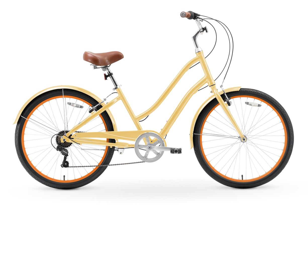 sixthreezero EVRYjourney Women's Casual Edition 26" 7-Speed Step-Through Touring Hybrid Bicycle