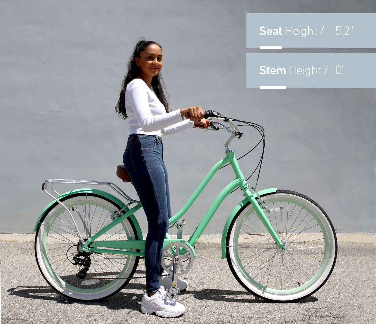 sixthreezero EVRYjourney Women's Casual Edition 26" 7-Speed Step-Through Touring Hybrid Bicycle