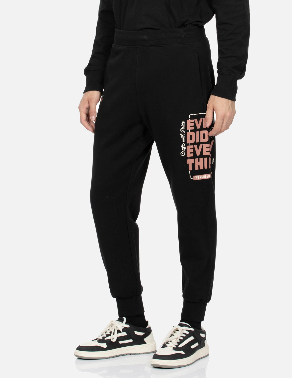 Slogan Print Regular Fit Sweatpants