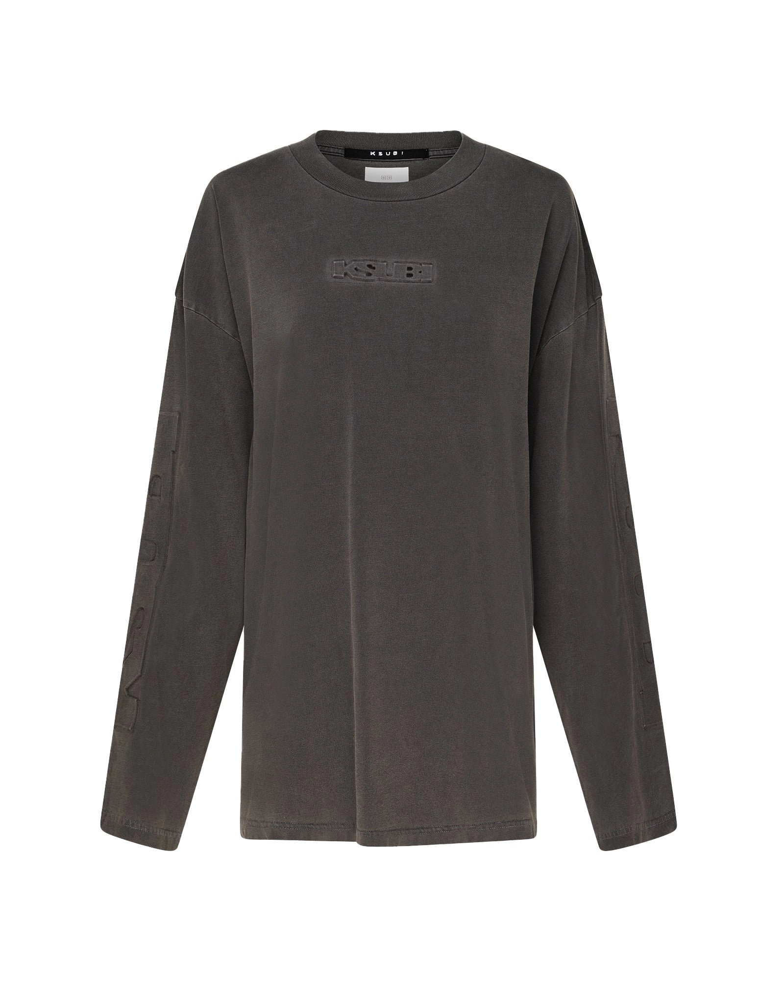 SOTT BOYFRIEND LS TEE CHARCOAL