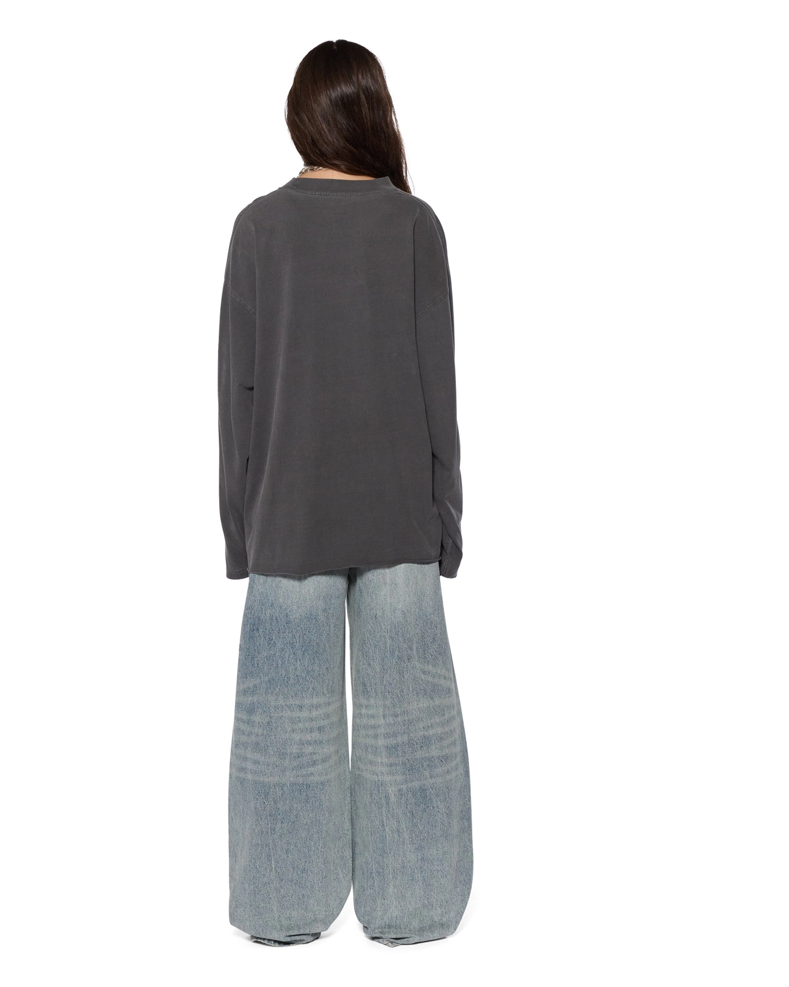 SOTT BOYFRIEND LS TEE CHARCOAL