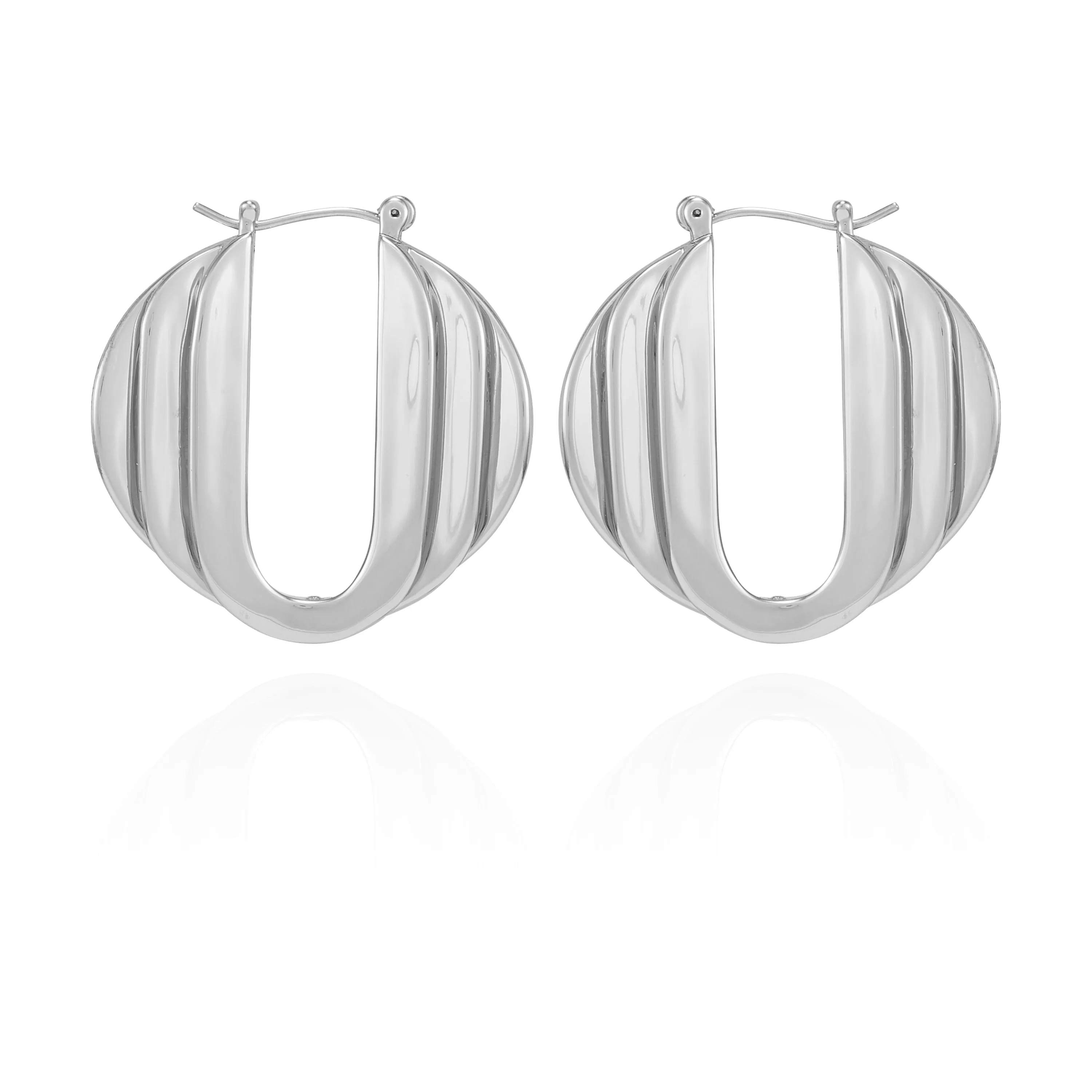 Stacked Link Hoop Earrings