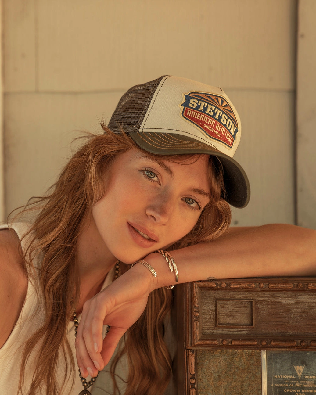 Stetson Sun Trucker Cap - Green / White