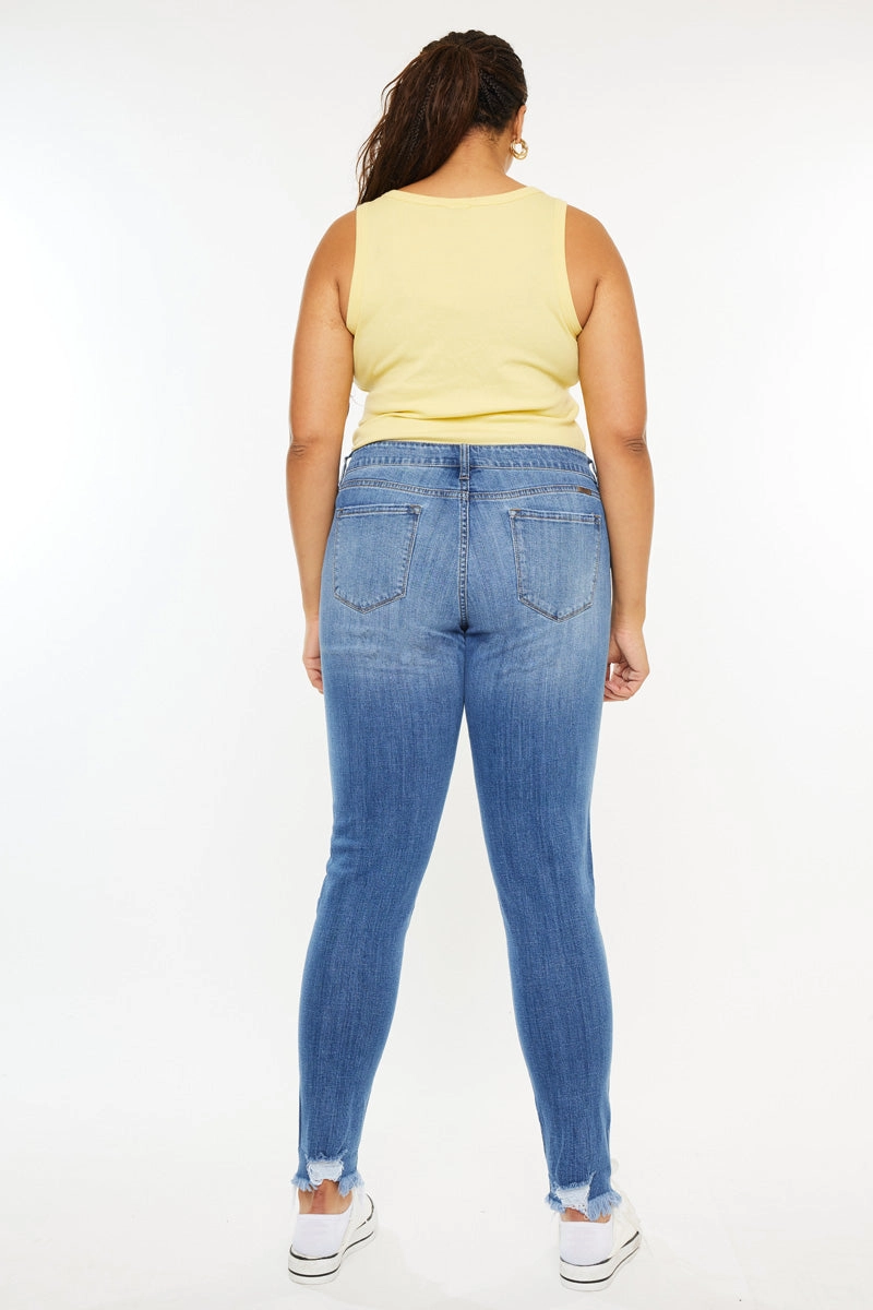 Summer Mid Rise Super Skinny Jeans (Plus Size)