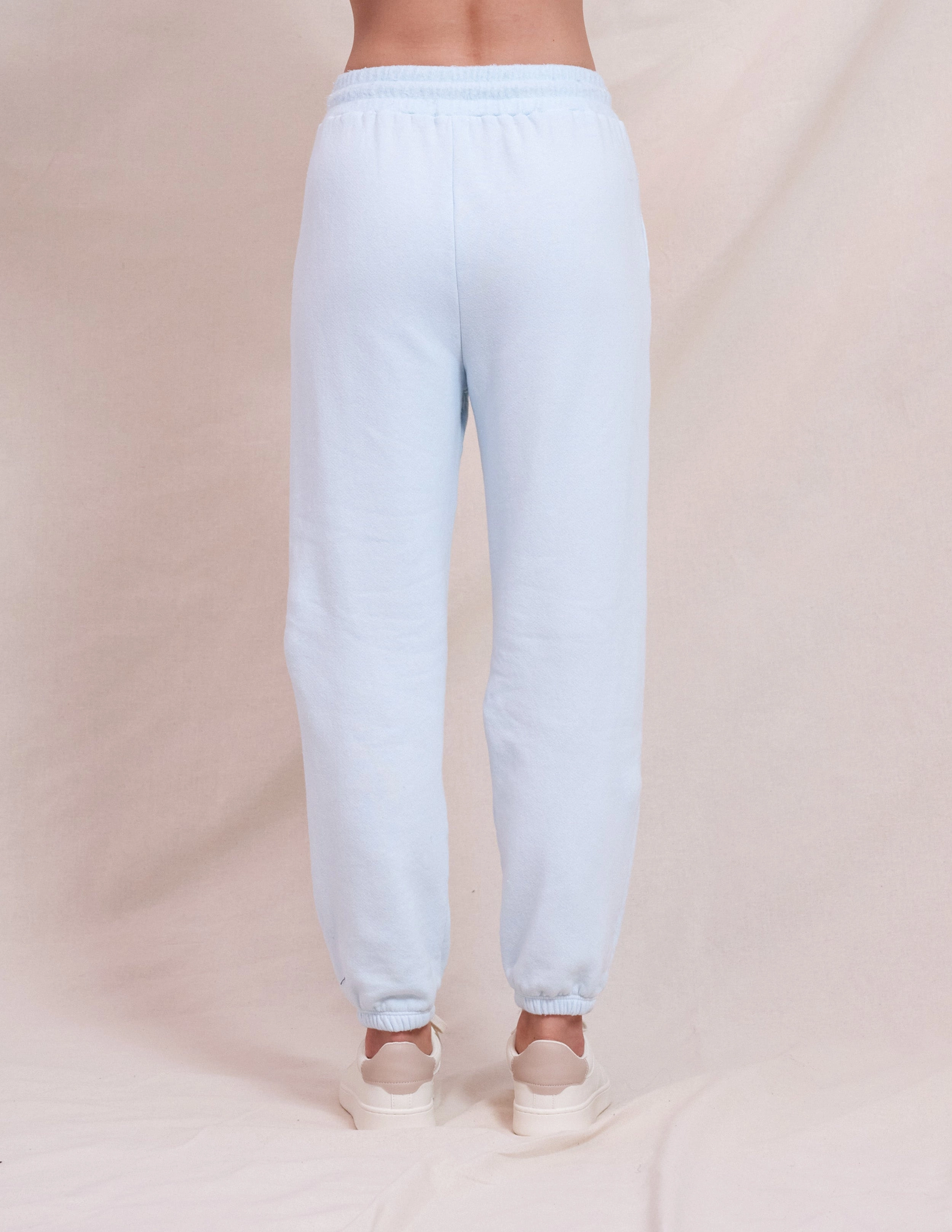 Sundry Rolled Sleeve Pullover in Icicle & Jogger Set in Icicle