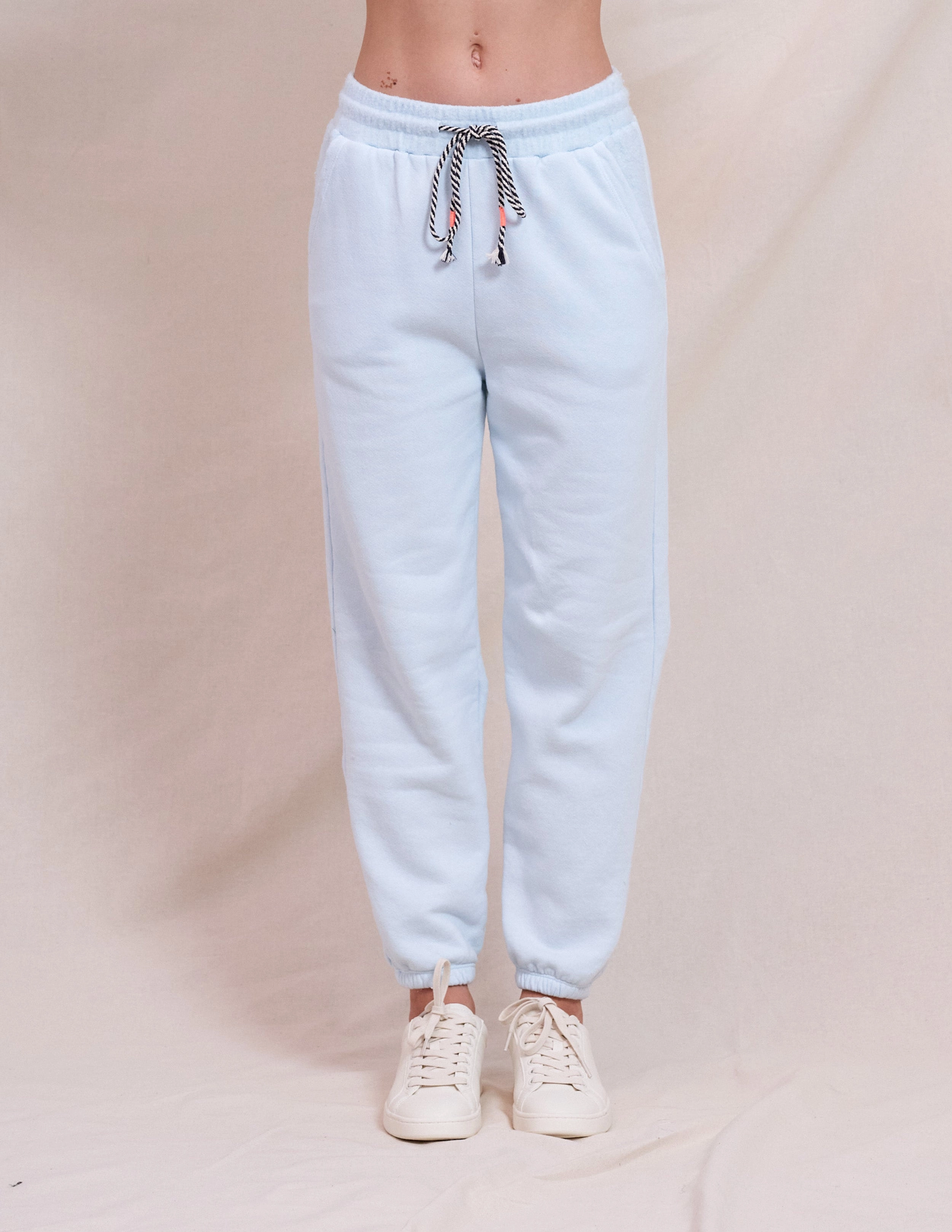 Sundry Rolled Sleeve Pullover in Icicle & Jogger Set in Icicle